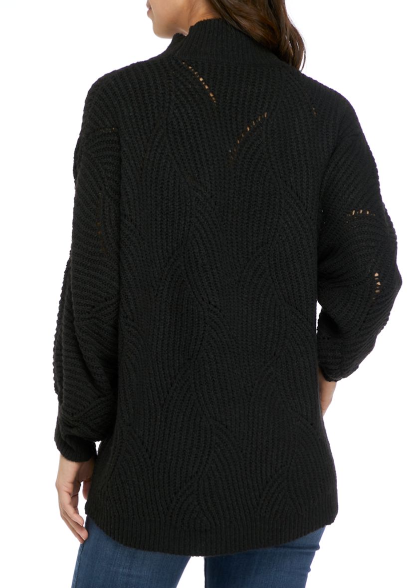 Womens Long Sleeve Mock Neck Tunic