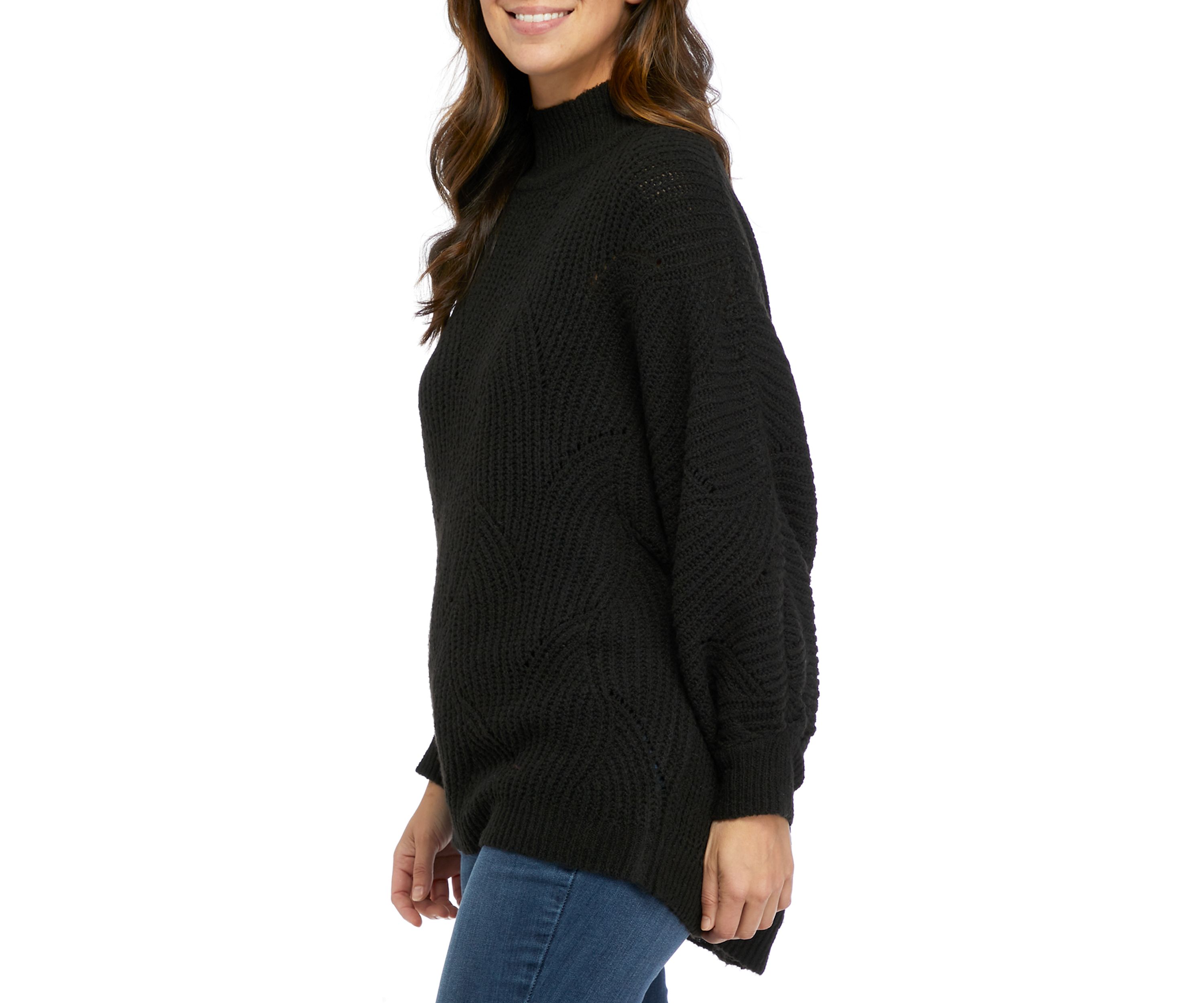 Womens Long Sleeve Mock Neck Tunic