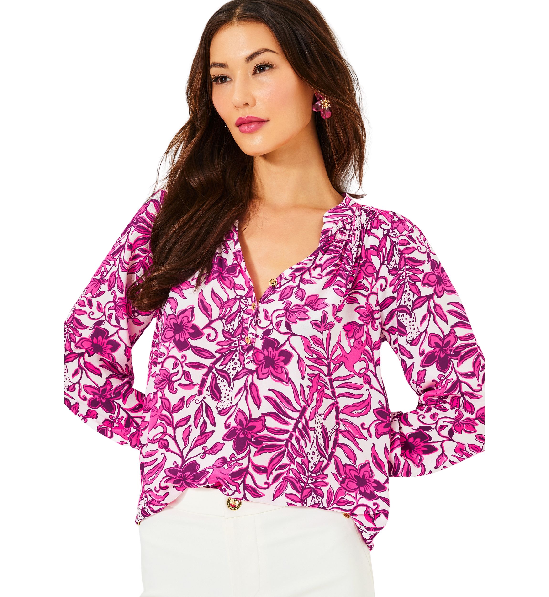 Womens Elsa Silk Top