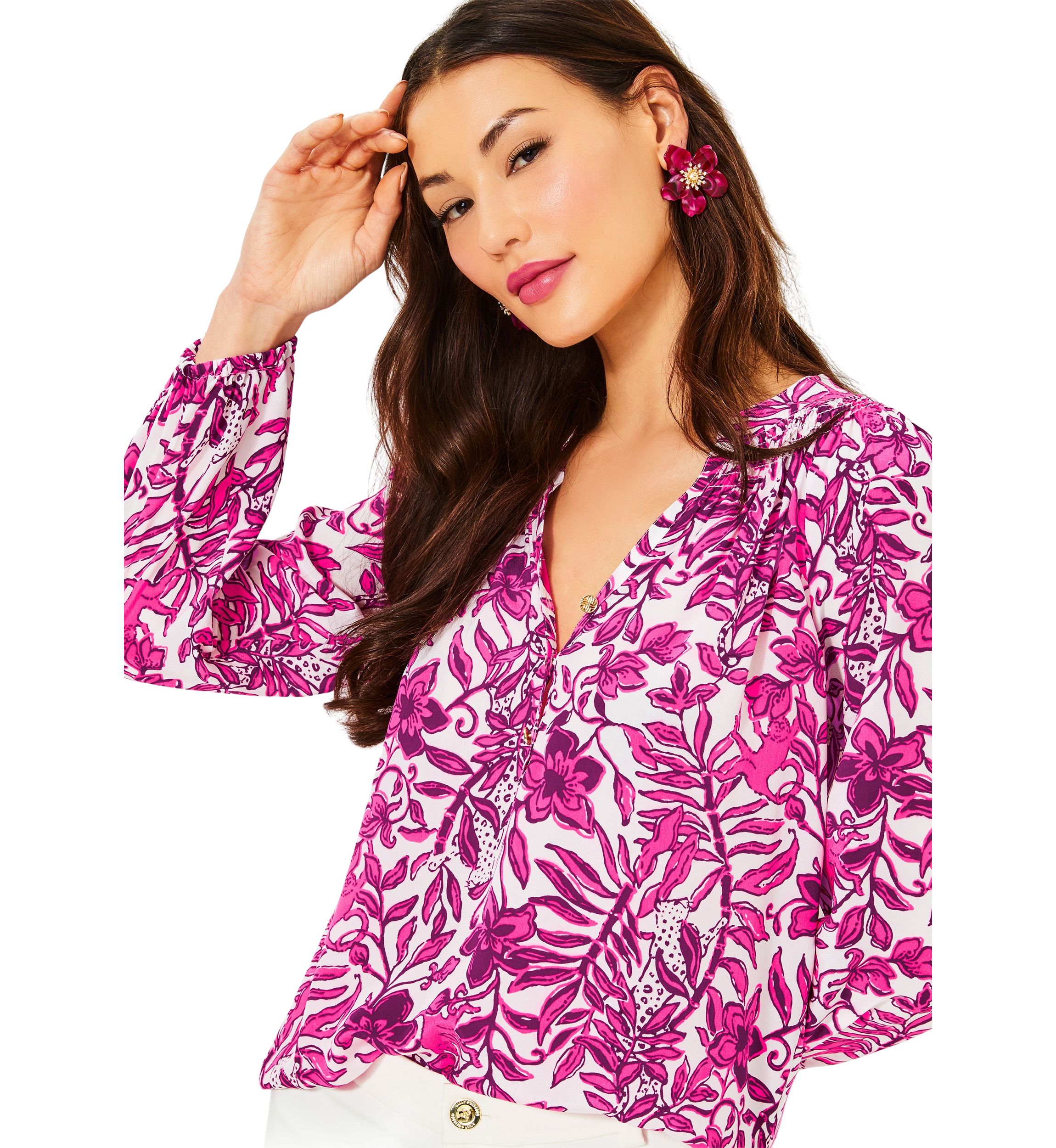 Womens Elsa Silk Top