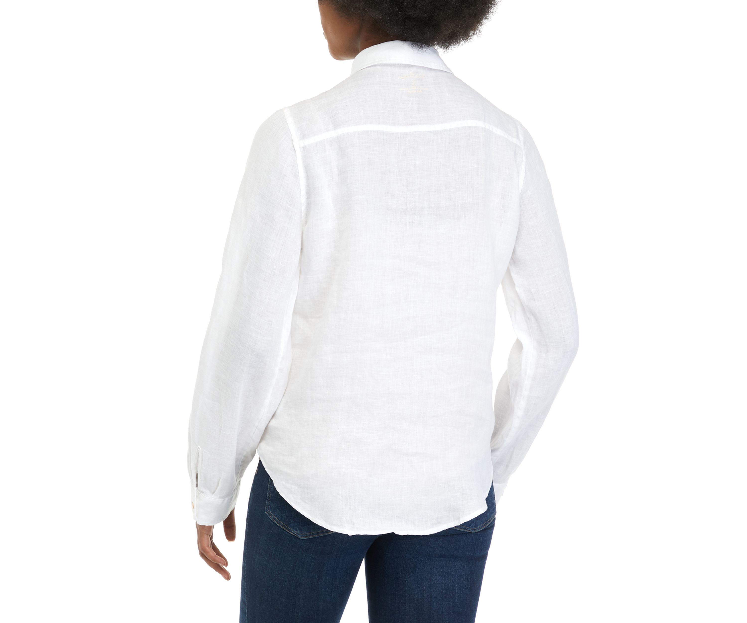 Sea View Linen Button Down Top