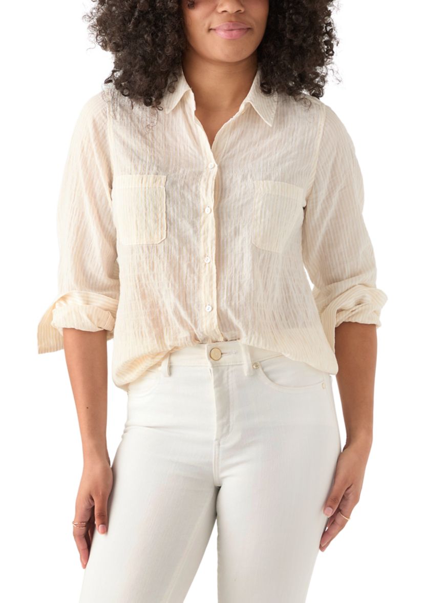 Womens Sea View Button Down Top