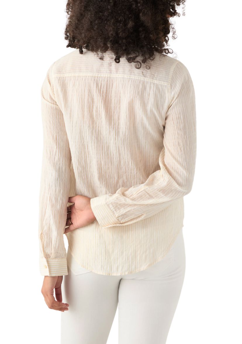 Womens Sea View Button Down Top