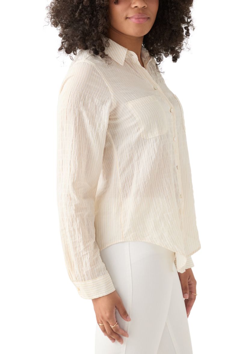 Womens Sea View Button Down Top