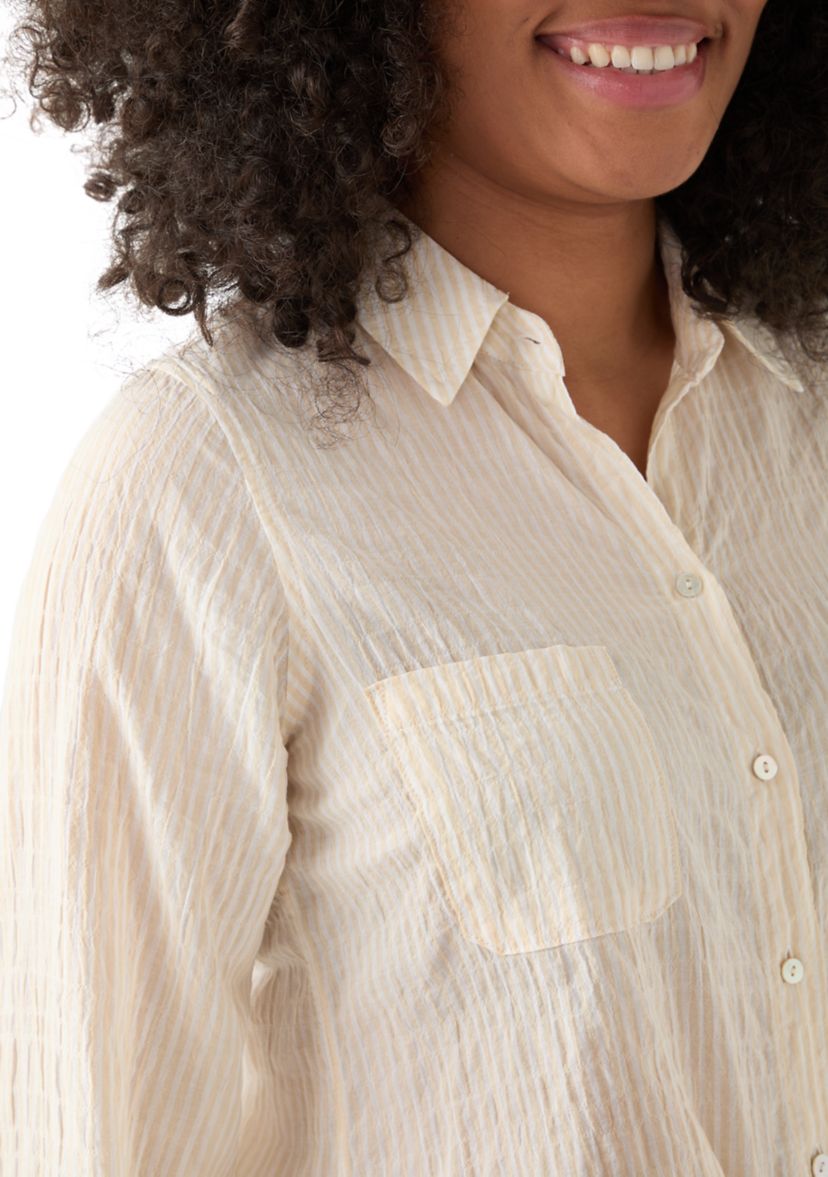 Womens Sea View Button Down Top