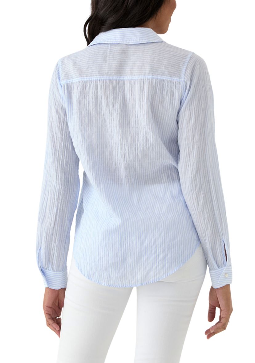 Womens Sea View Button Down Top