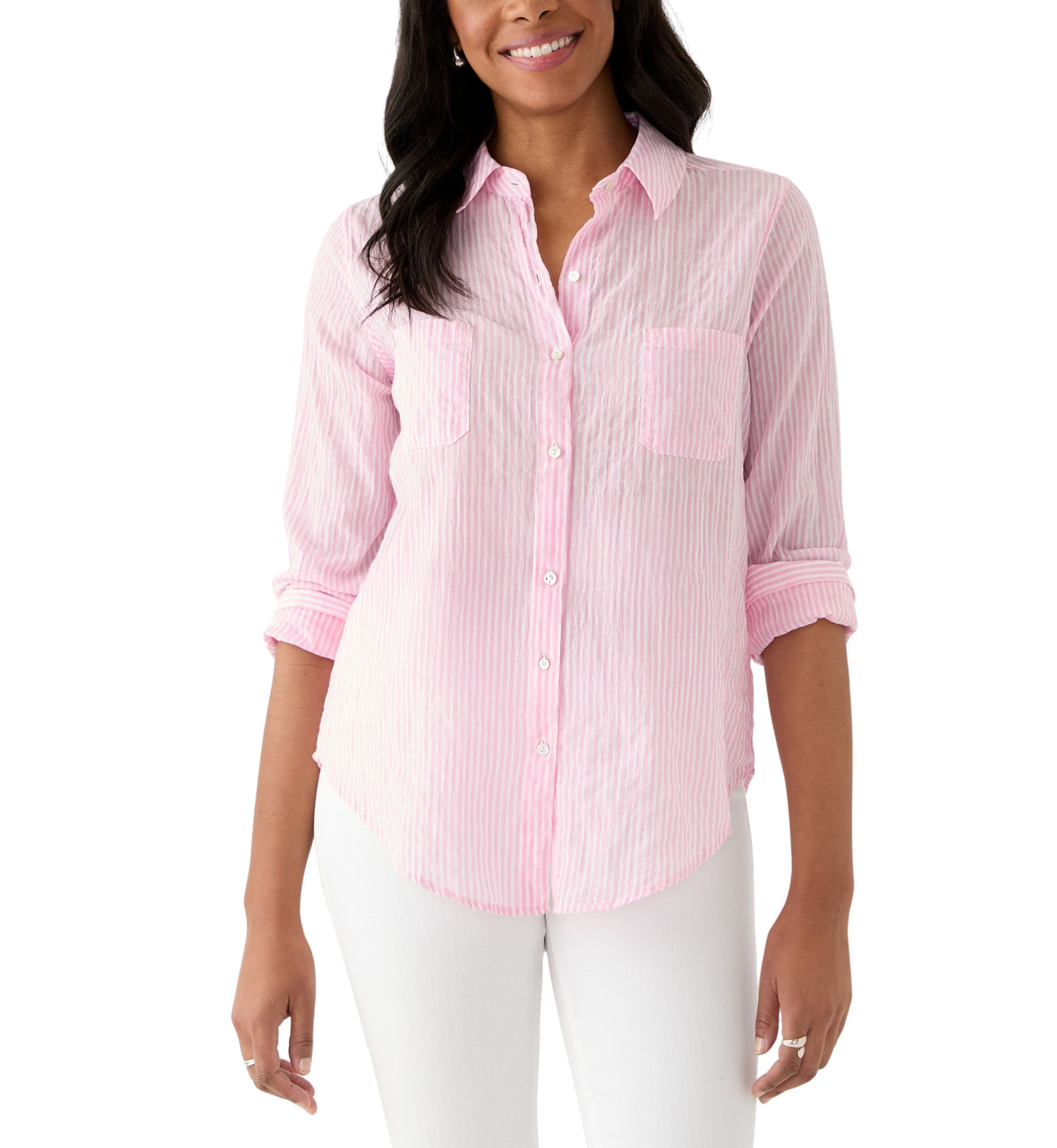 Womens Sea View Button Down Top