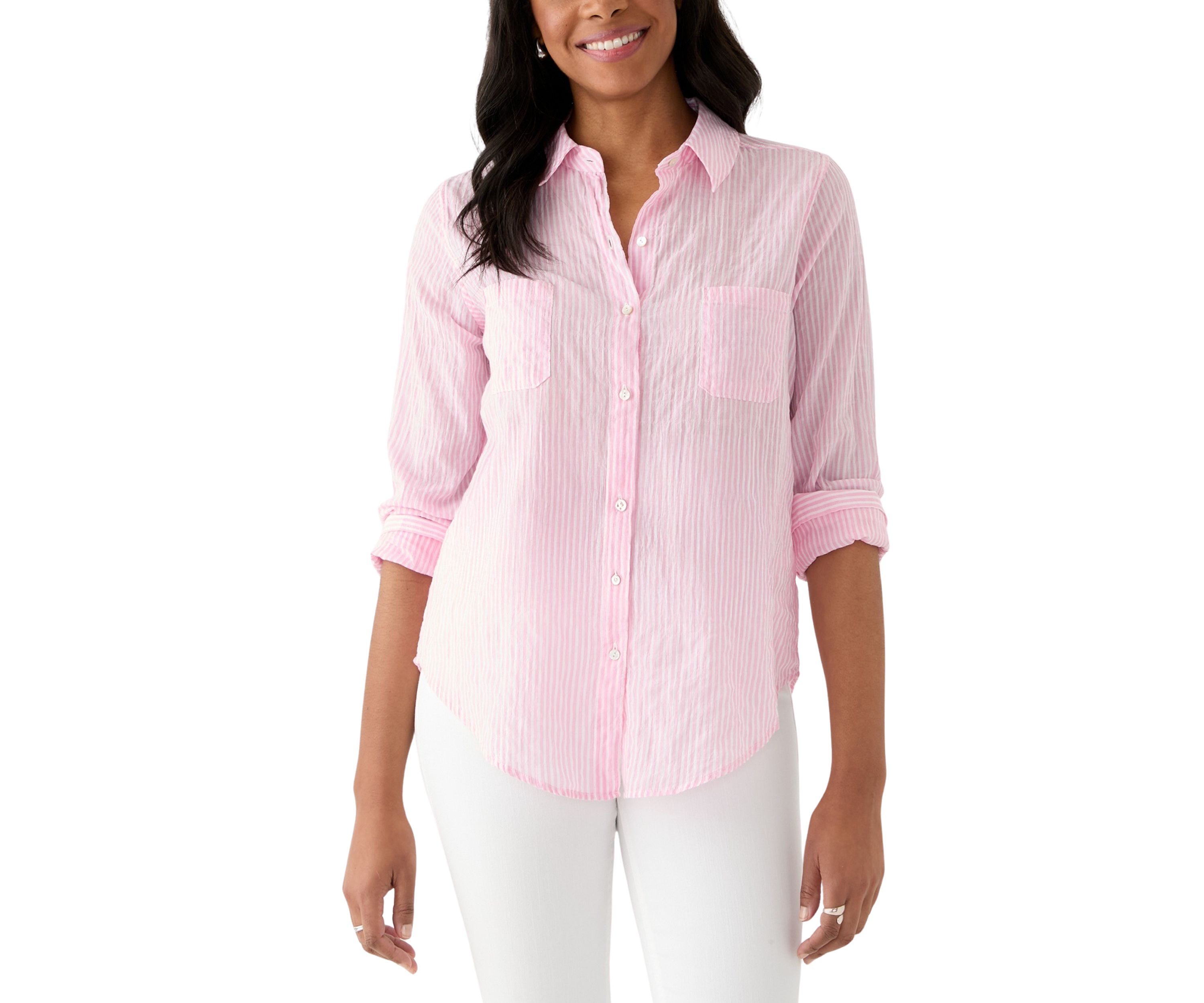 Womens Sea View Button Down Top