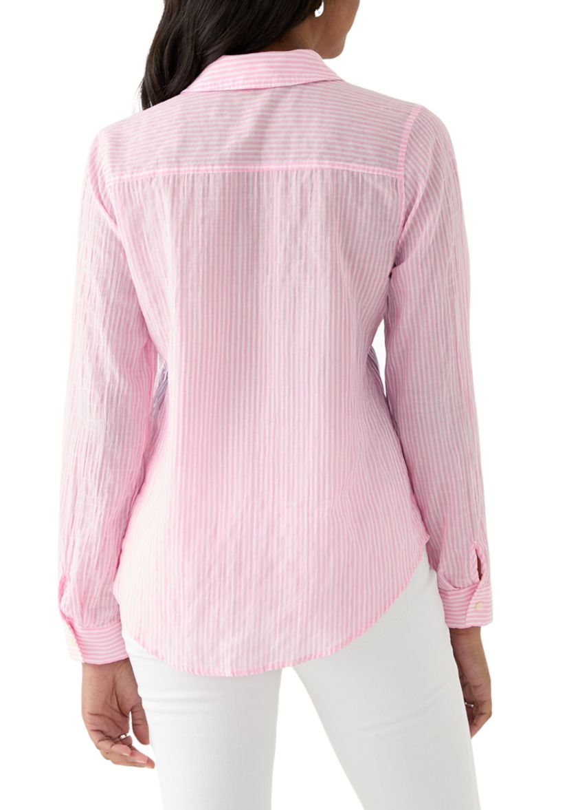 Womens Sea View Button Down Top