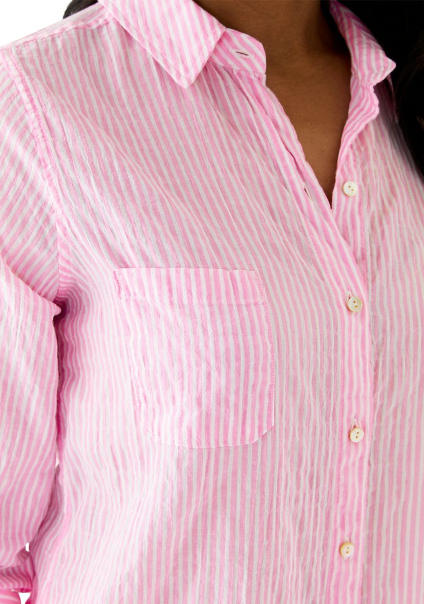 Womens Sea View Button Down Top