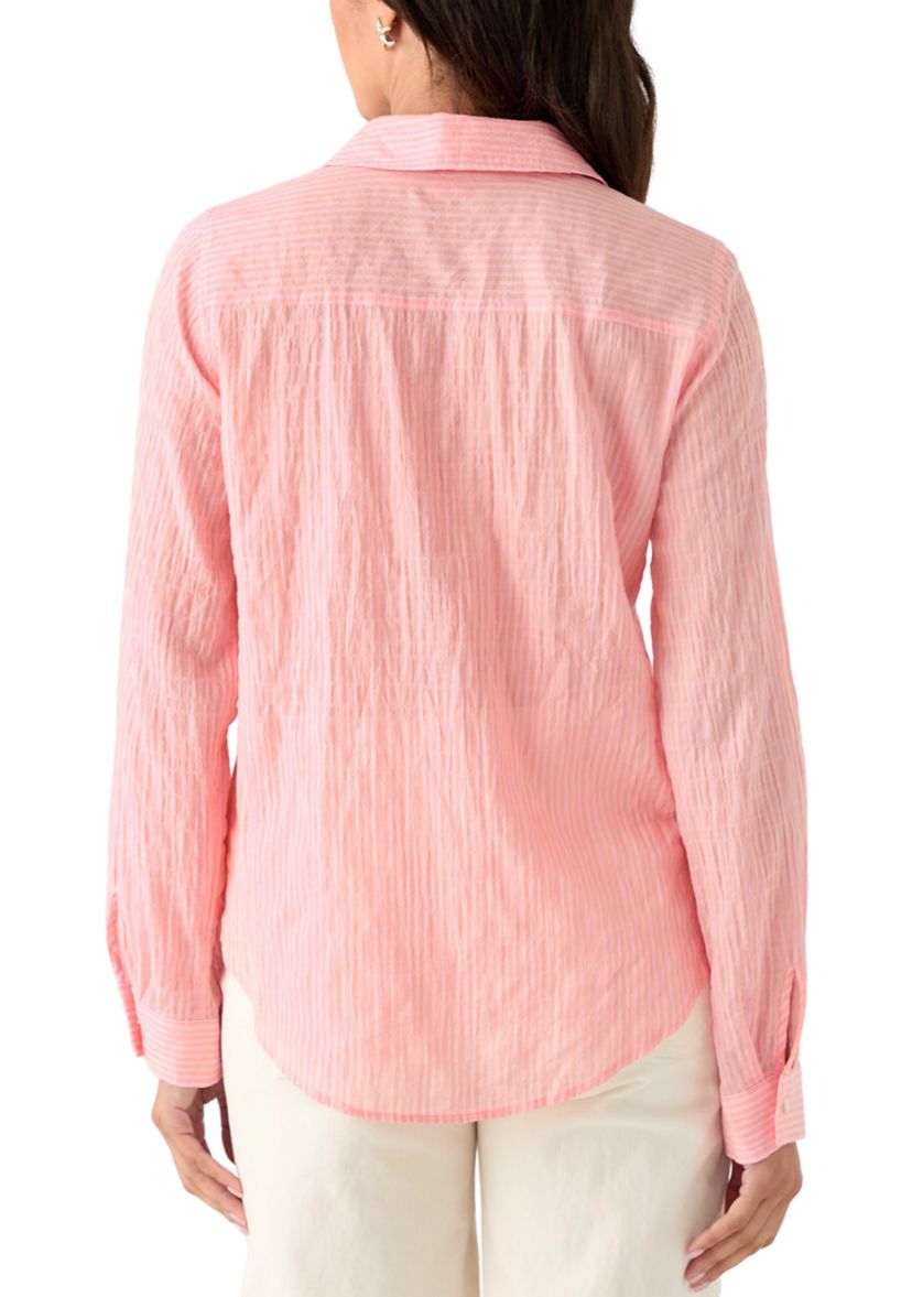 Womens Sea View Button Down Top
