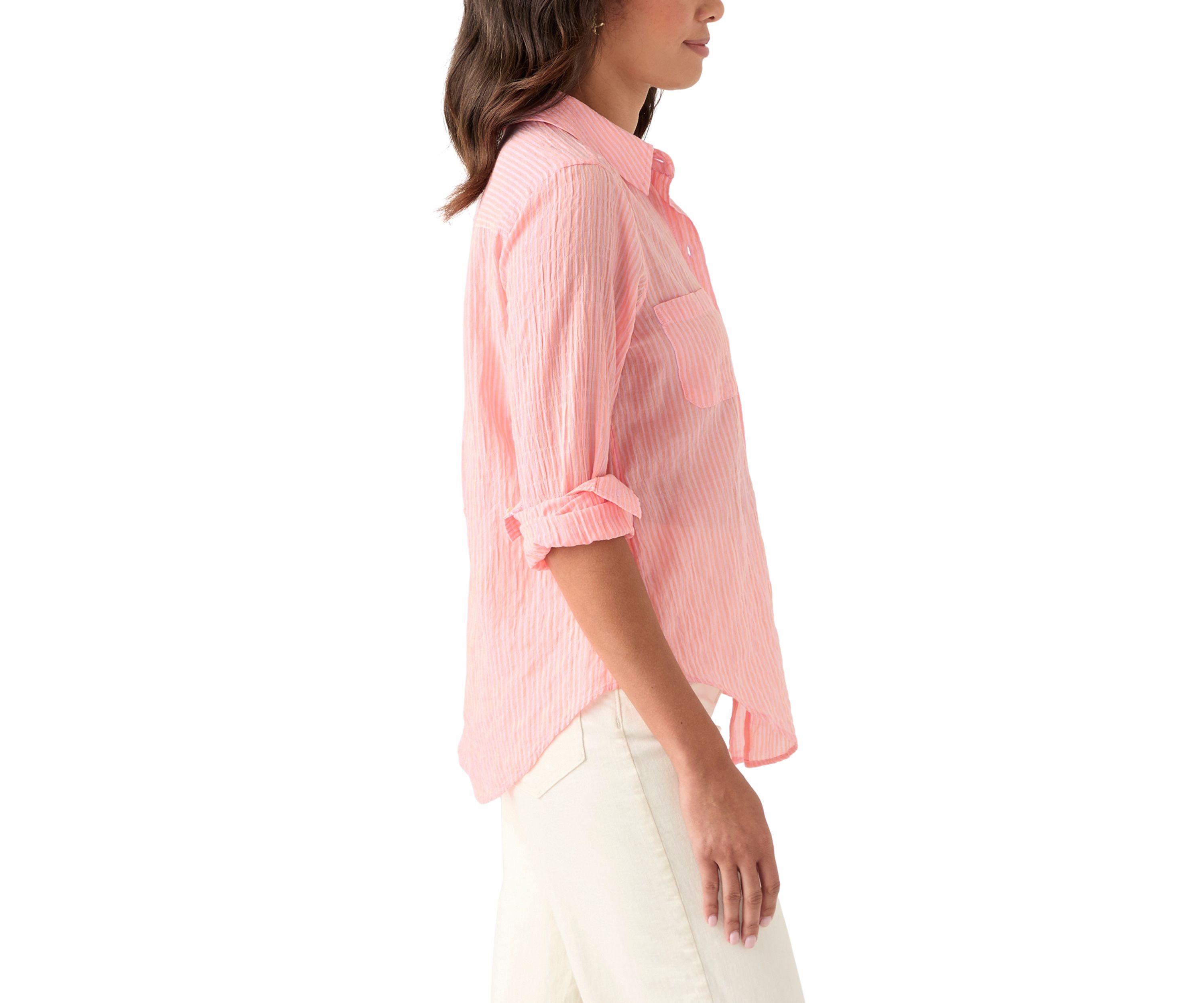 Womens Sea View Button Down Top