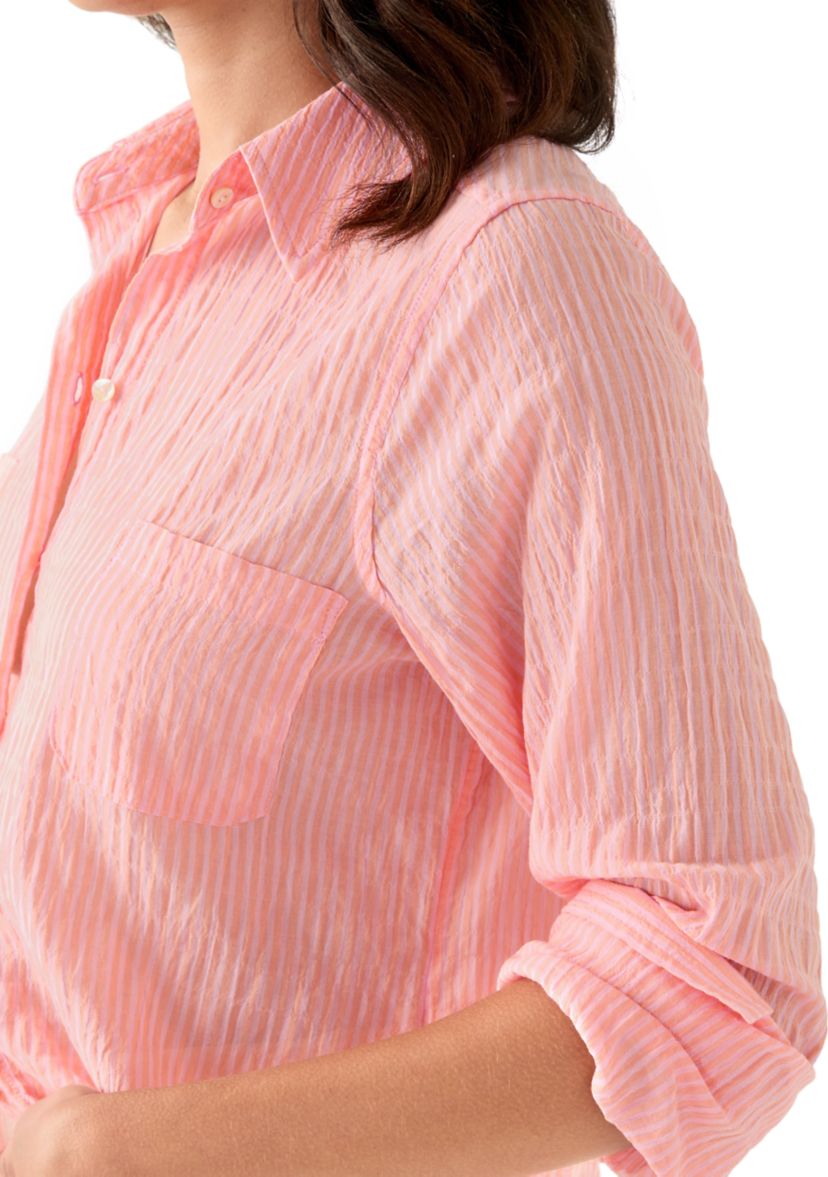 Womens Sea View Button Down Top