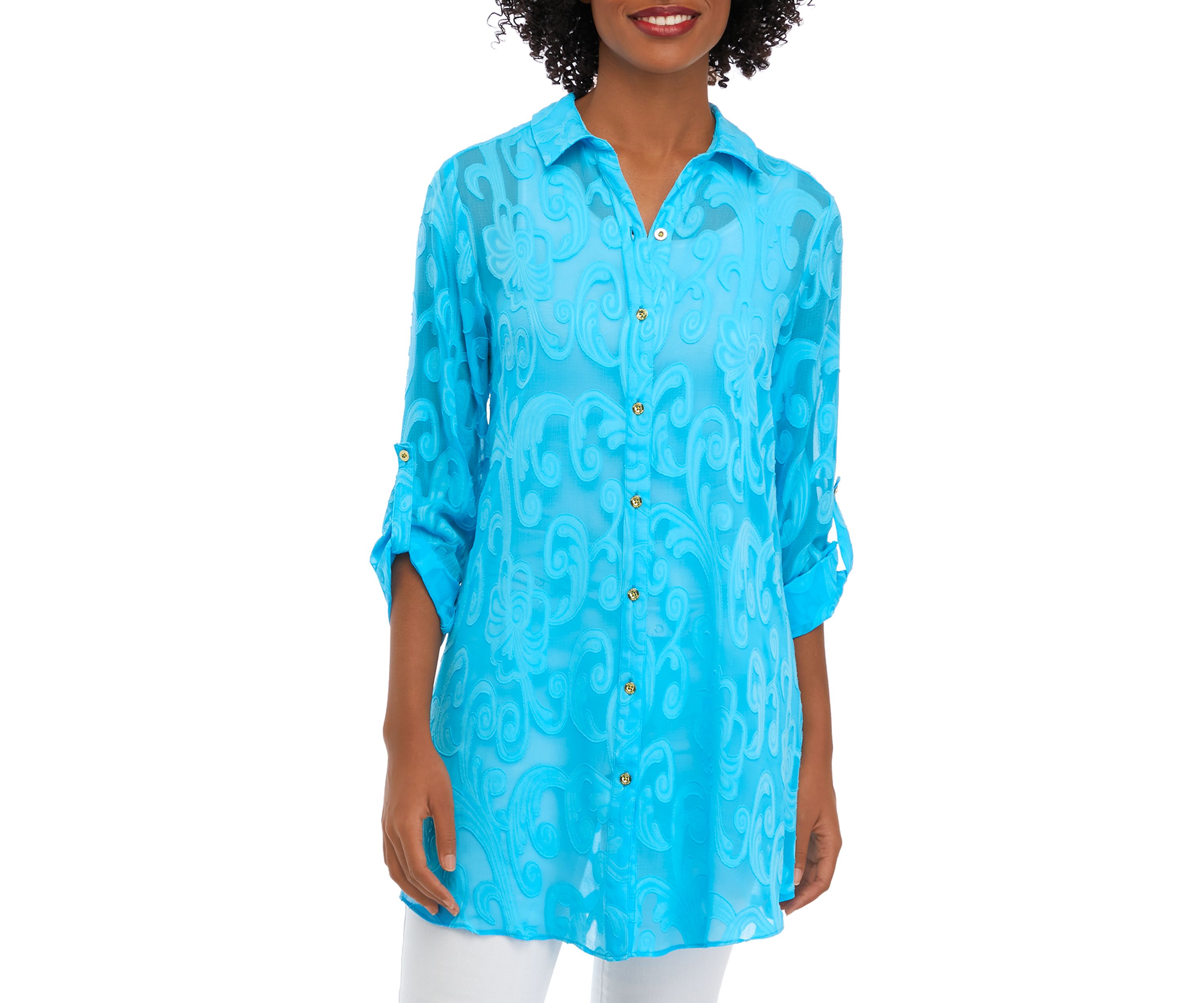 Womens Natalie Shirtdress Swim Cover Up 