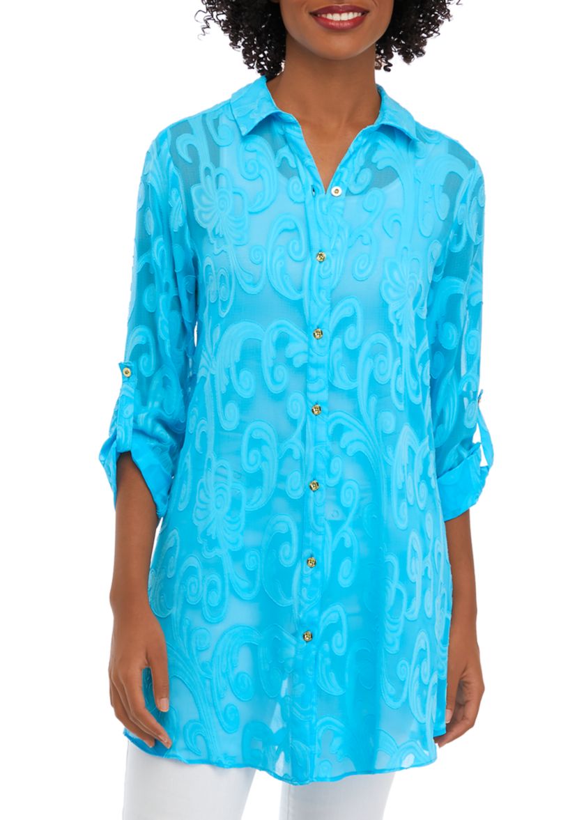 Womens Natalie Shirtdress Swim Cover Up 