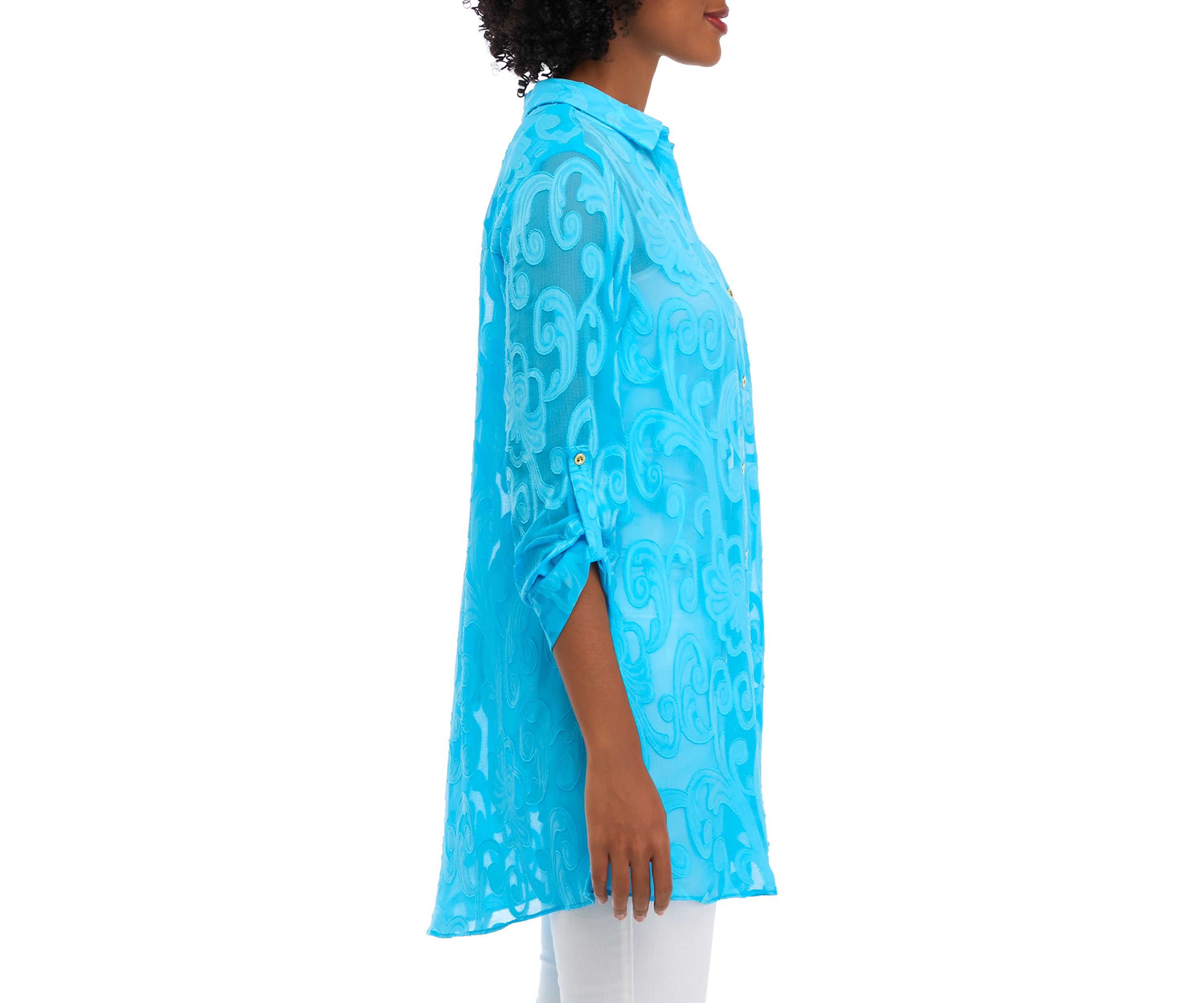 Womens Natalie Shirtdress Swim Cover Up 