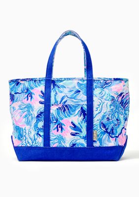 Lilly Pulitzer Bunny Business Market Tote Bag