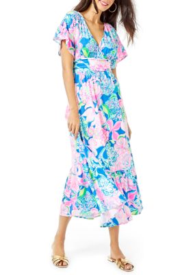 Lilly Pulitzer 'Willow' Vibrant Fit & Flare Dress, Built-in Bra, Size 00