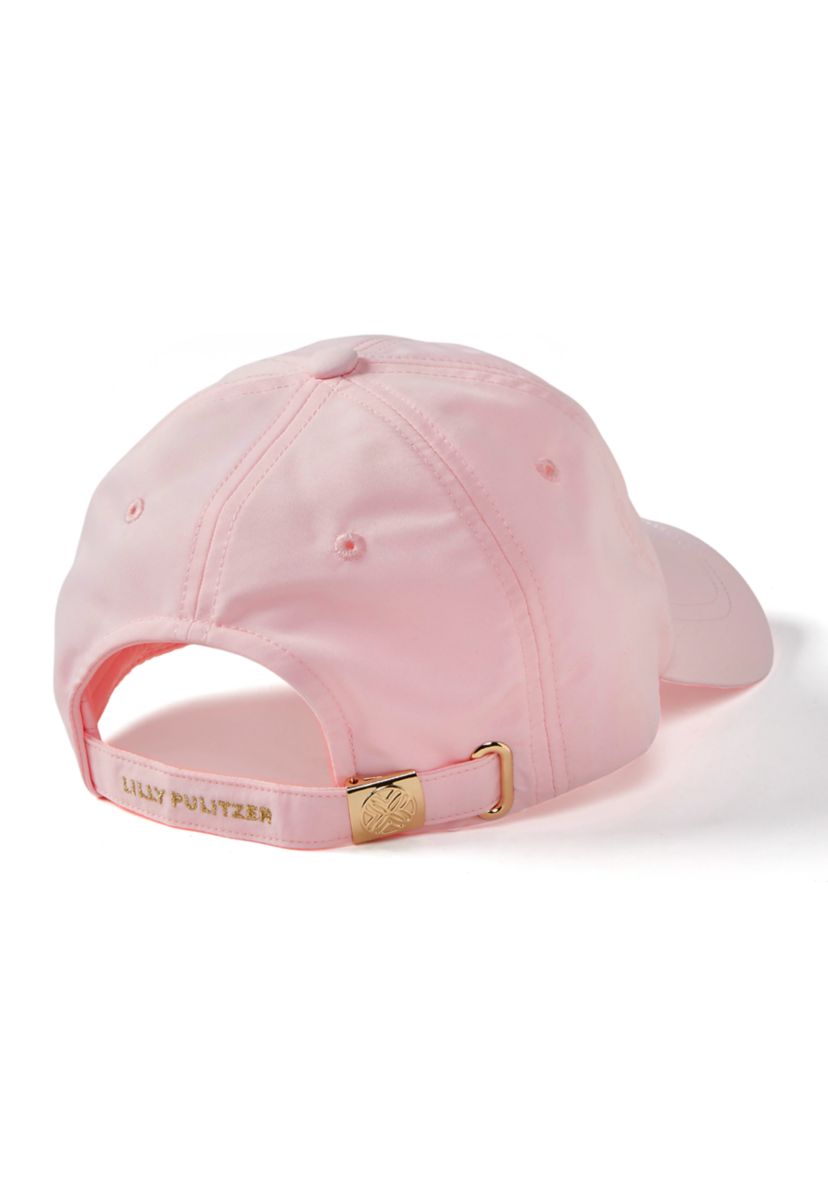 Lilly Pulitzer Run Around Hat Honda Classic NWT Travel Gold Outdoor Ball Cap 302 Embroidered Lilly Pulitzer Run Around Hat | Pink Muse  main image 2