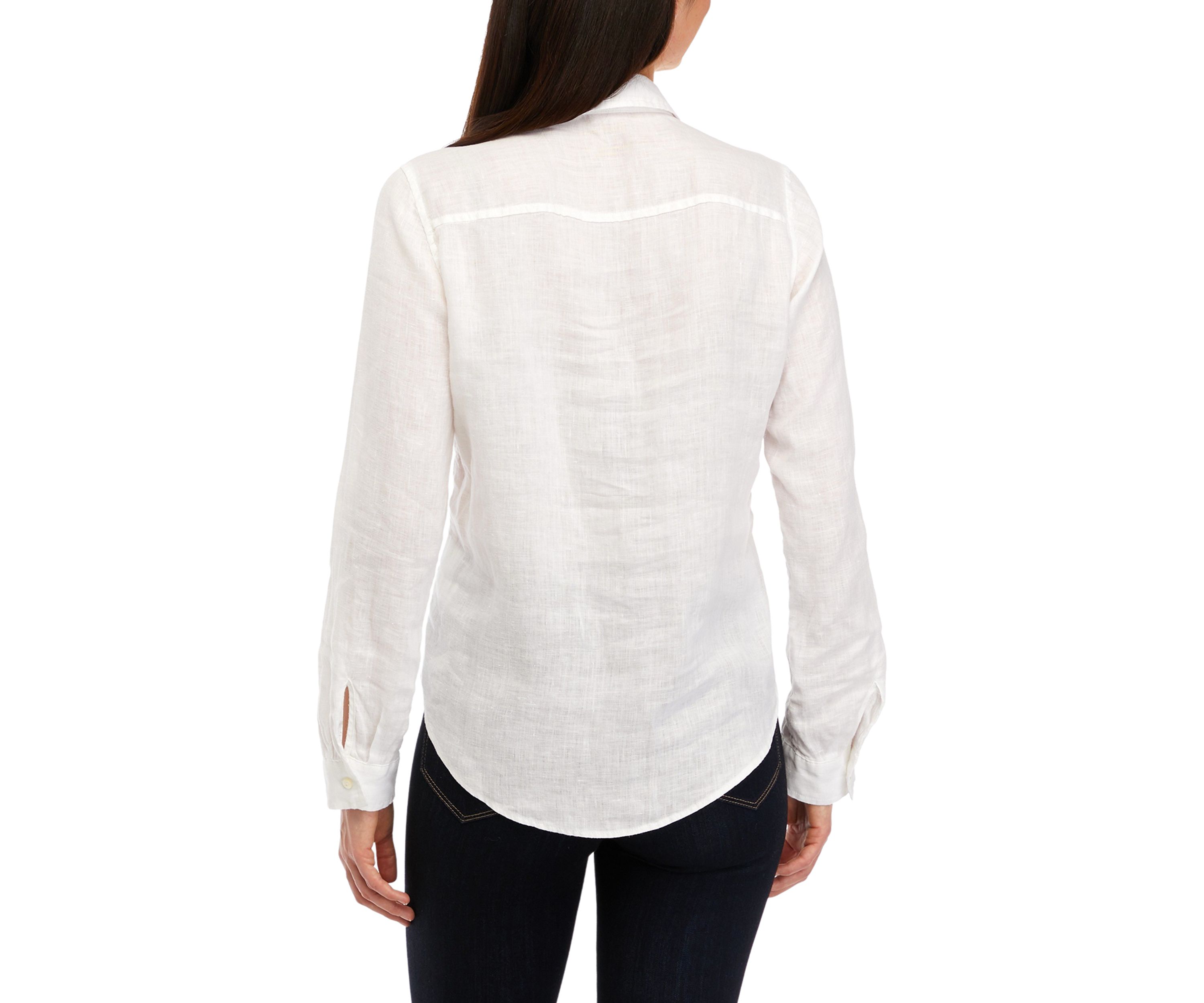 Womens Button Down Linen Shirt