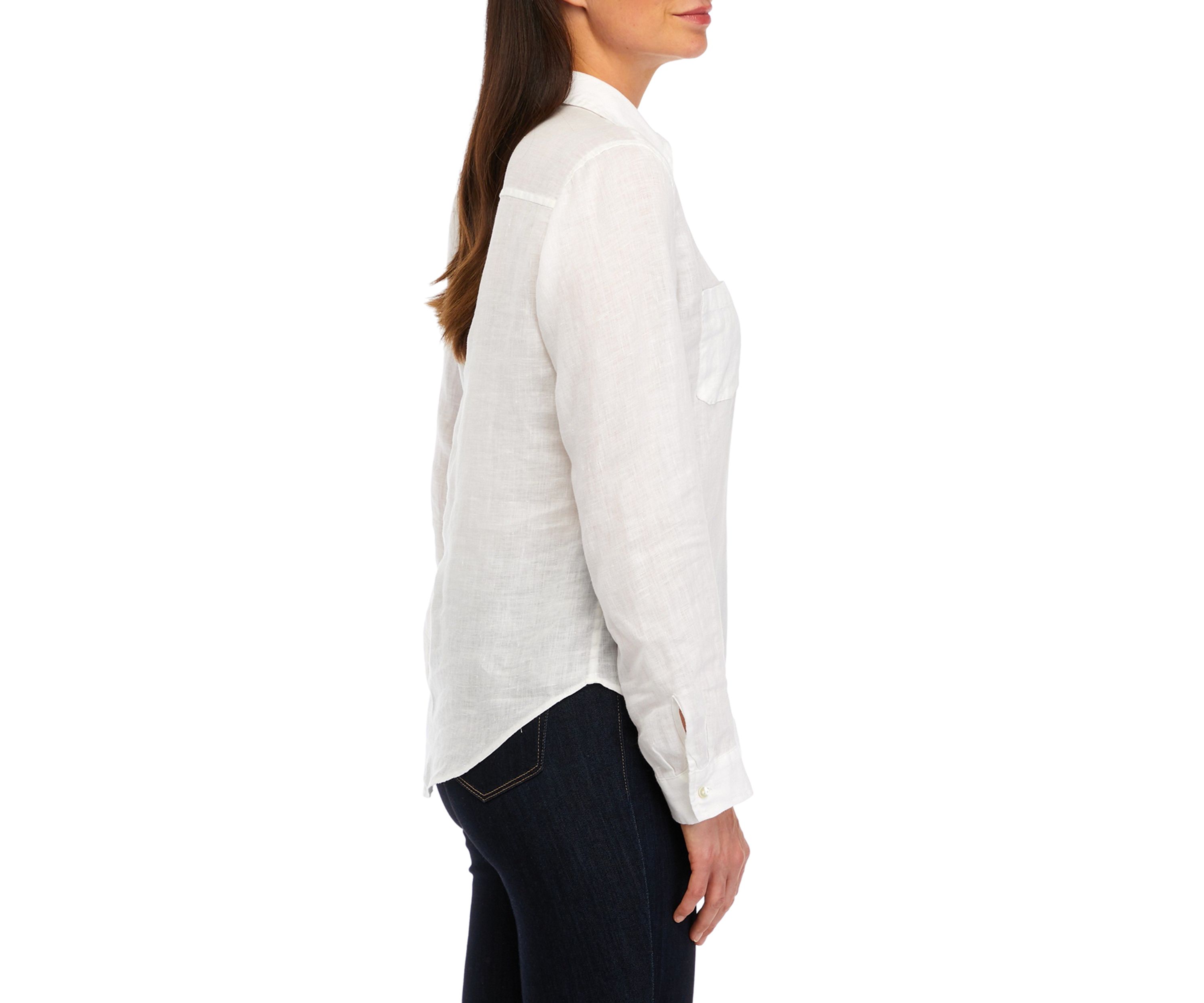 Womens Button Down Linen Shirt