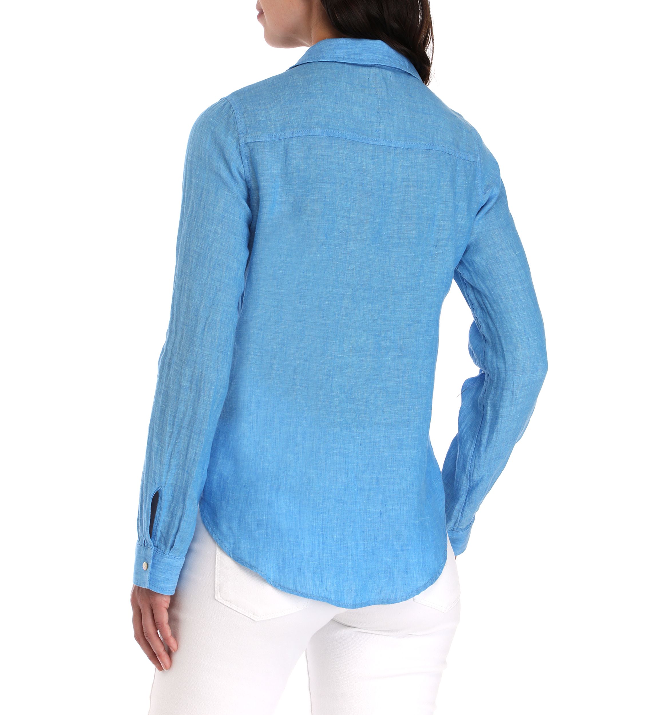 Sea View Linen Button Down Top