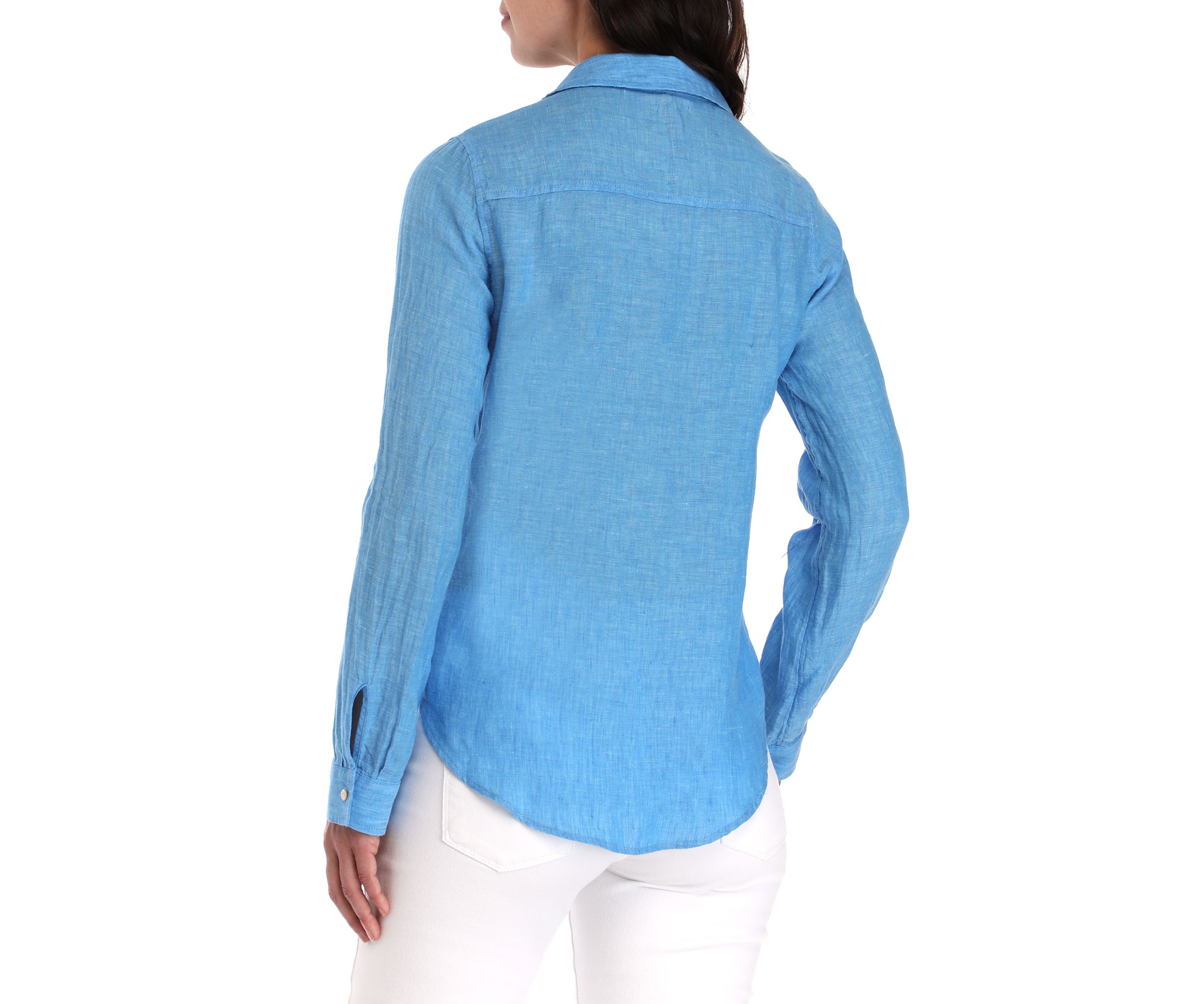Sea View Linen Button Down Top