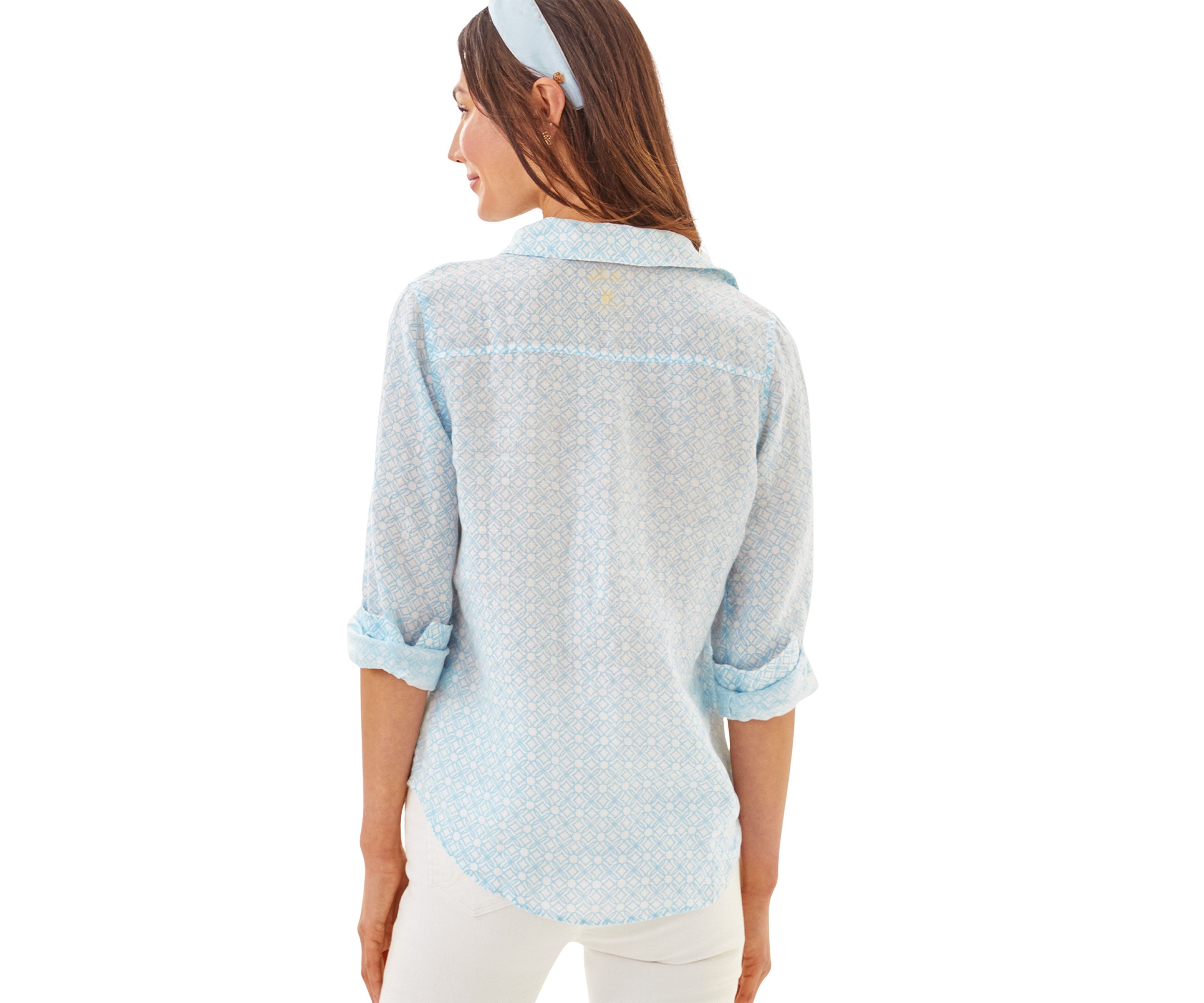 Womens Sea View Button Down Top 