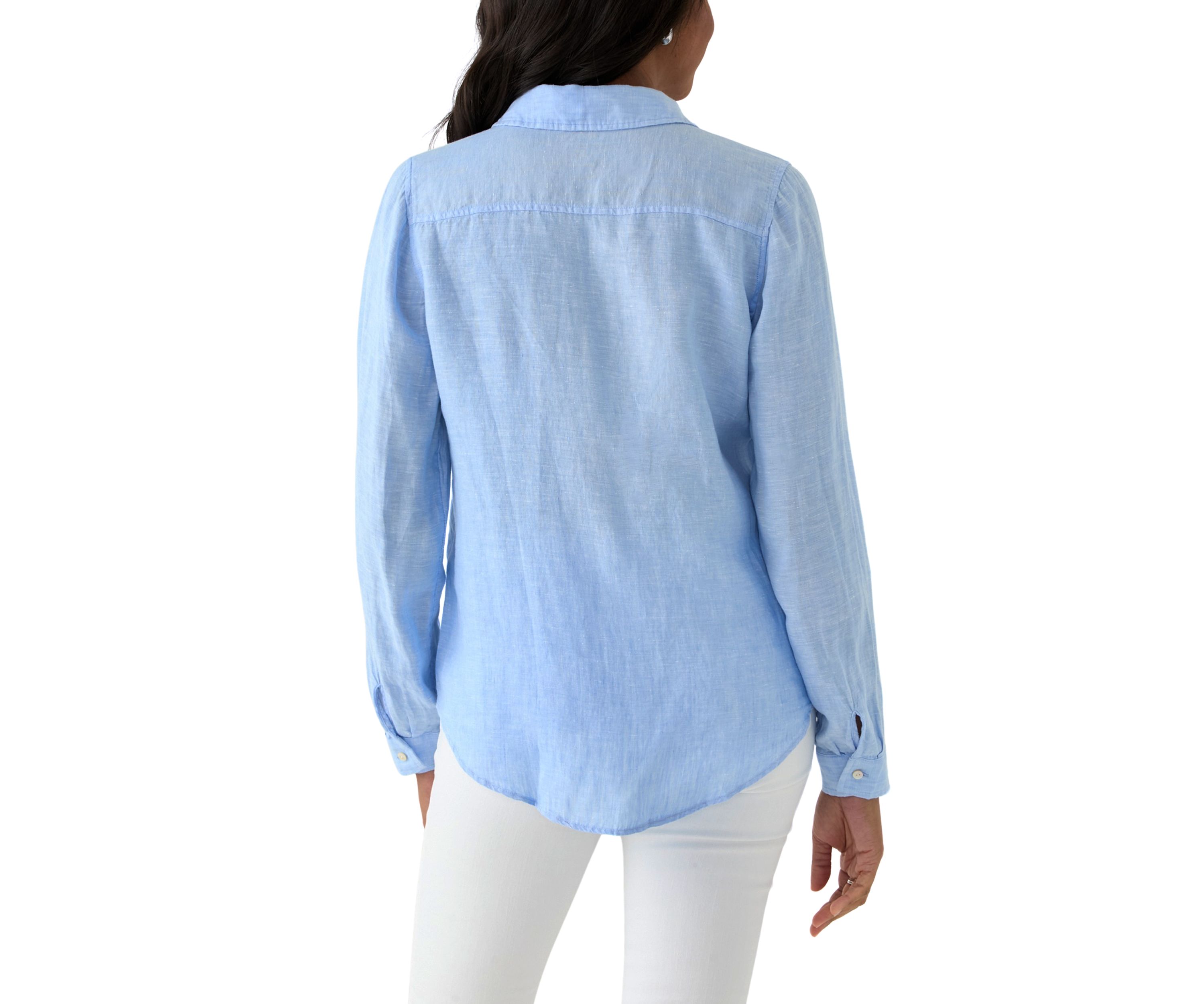 Womens Sea View Button Down Top