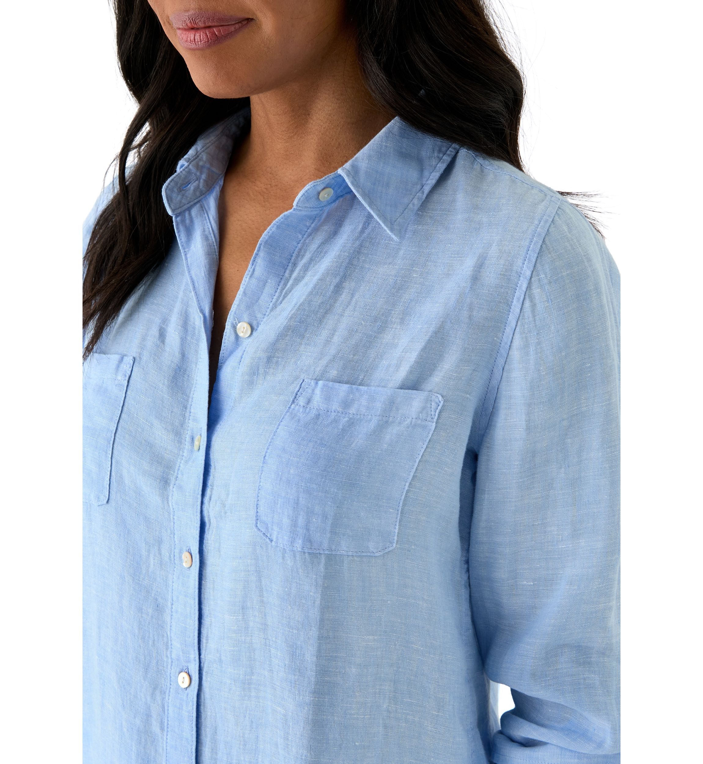 Womens Sea View Button Down Top