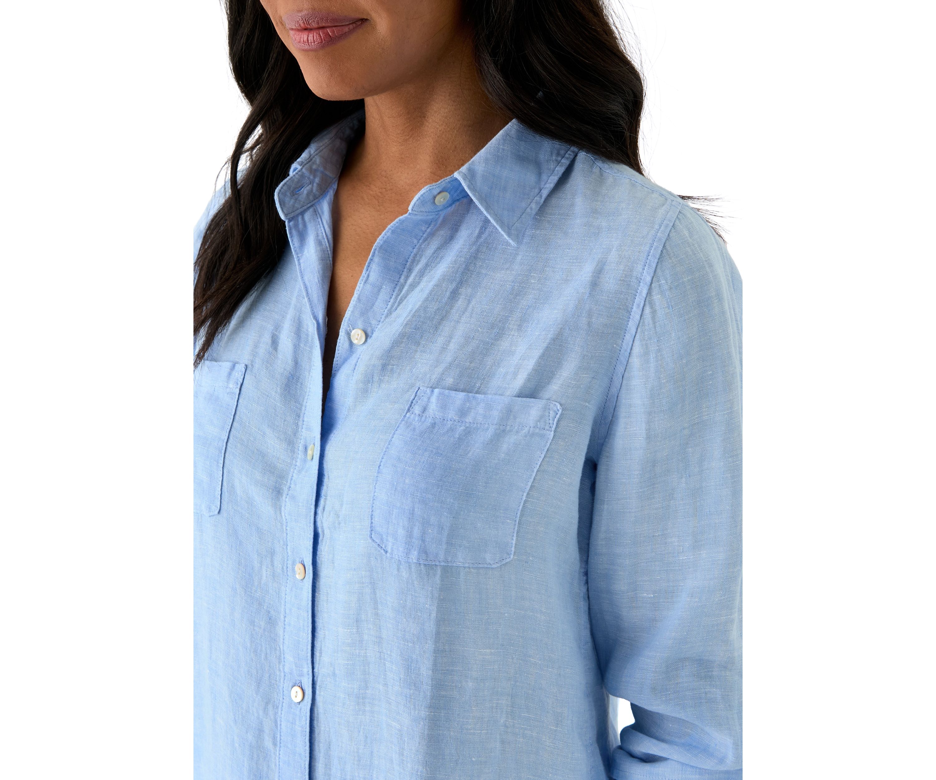 Womens Sea View Button Down Top