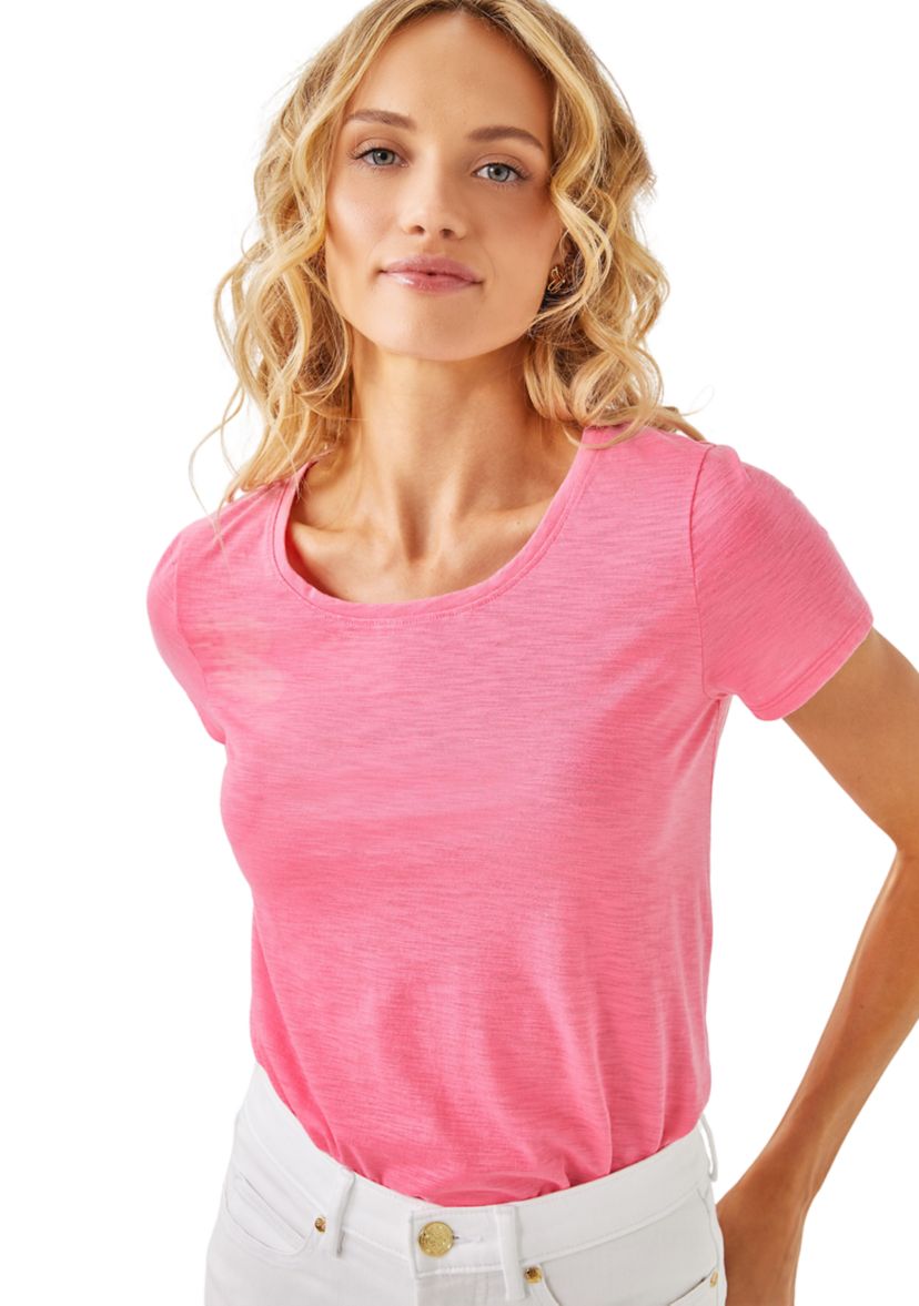 Womens Etta Scoop Neck Top