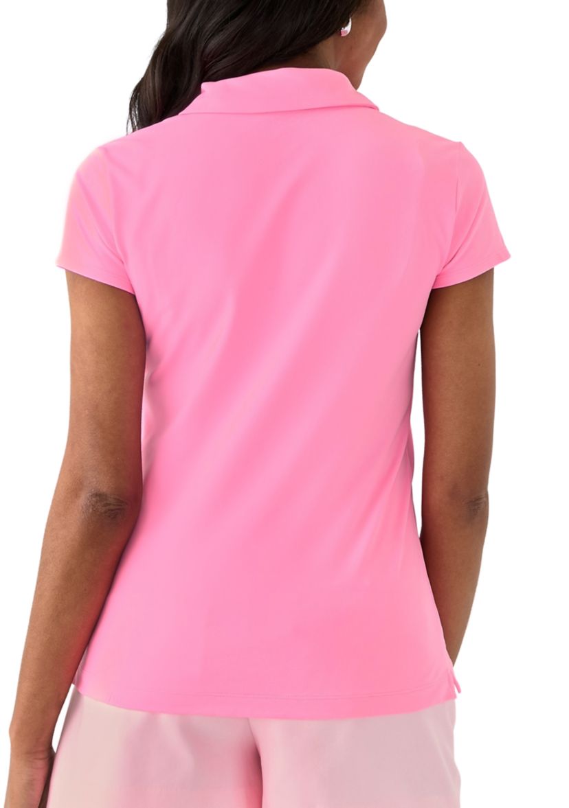 Luxletic Frida Scallop Polo Shirt - UPF 50+