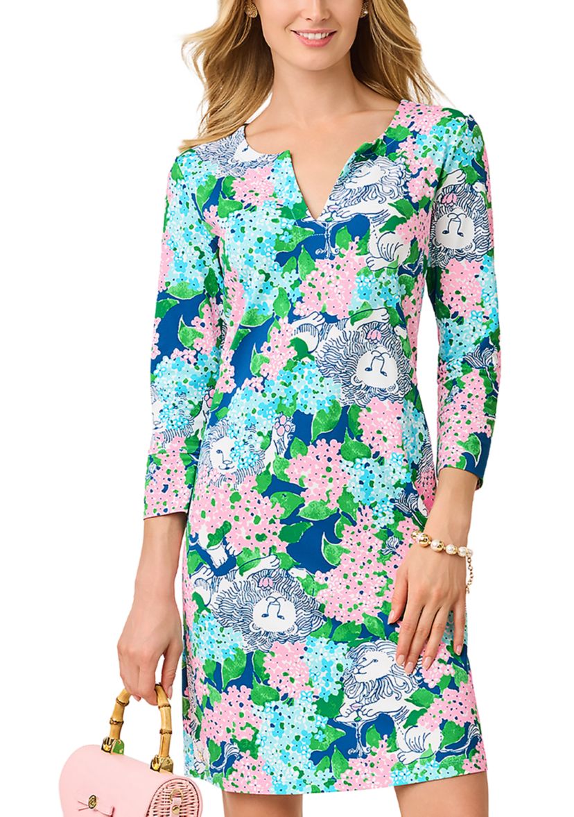Lilly Pulitzer UPF 50+ Nadine ChillyLilly Dress - Starlight Navy Lydia The Lion