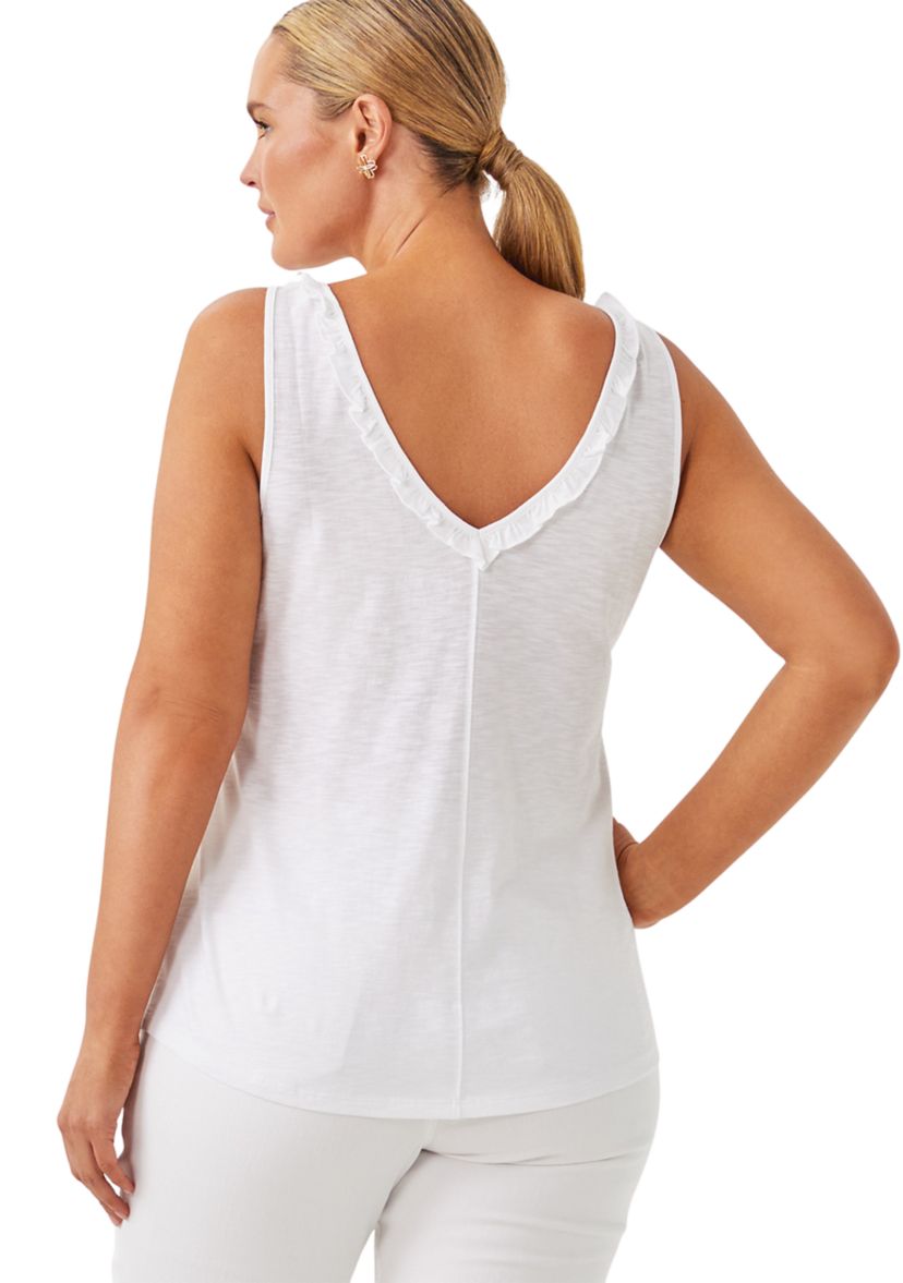 Womens Gigi Ruffle Tank Top 