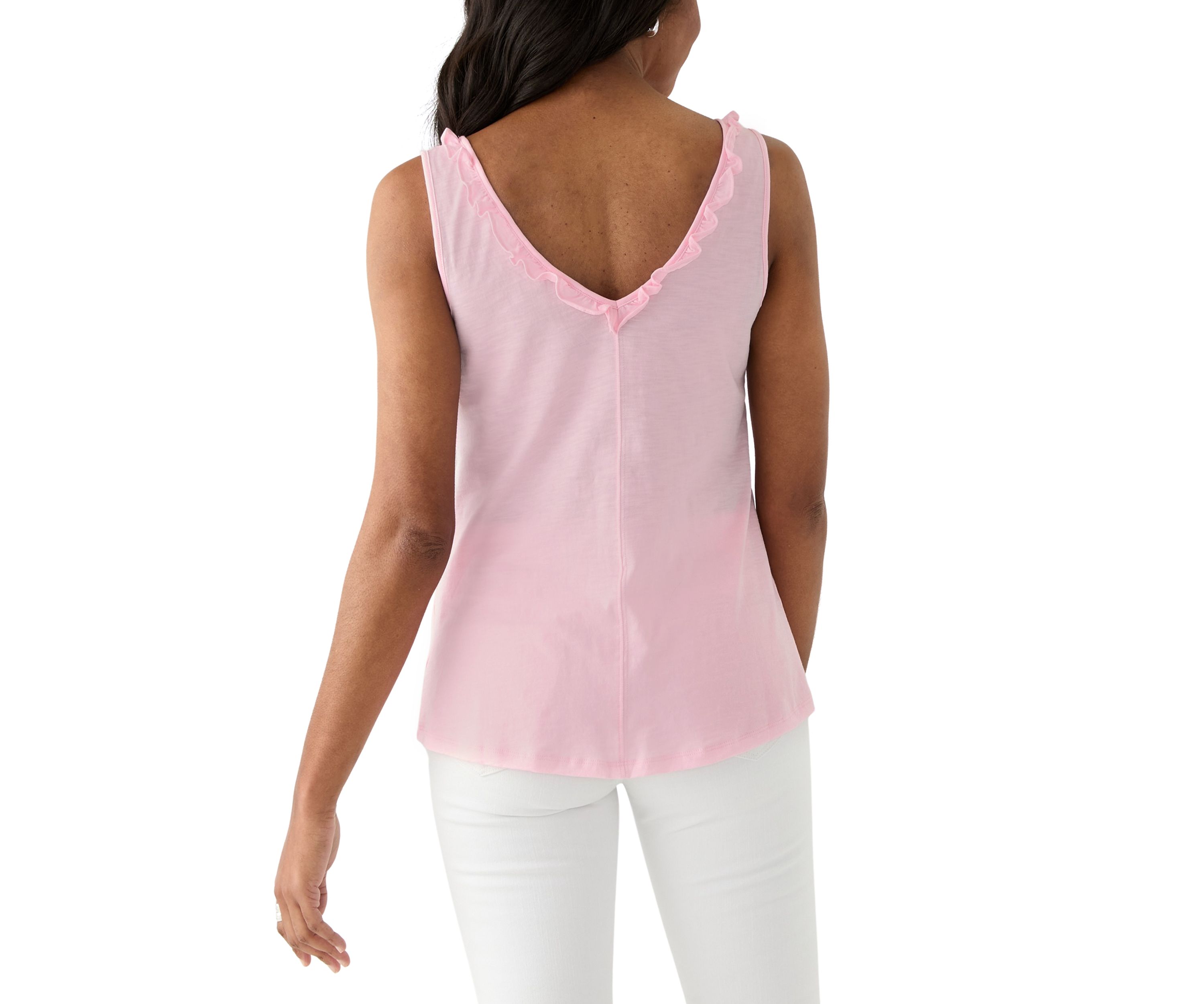 Womens Gigi Ruffle Tank Top 