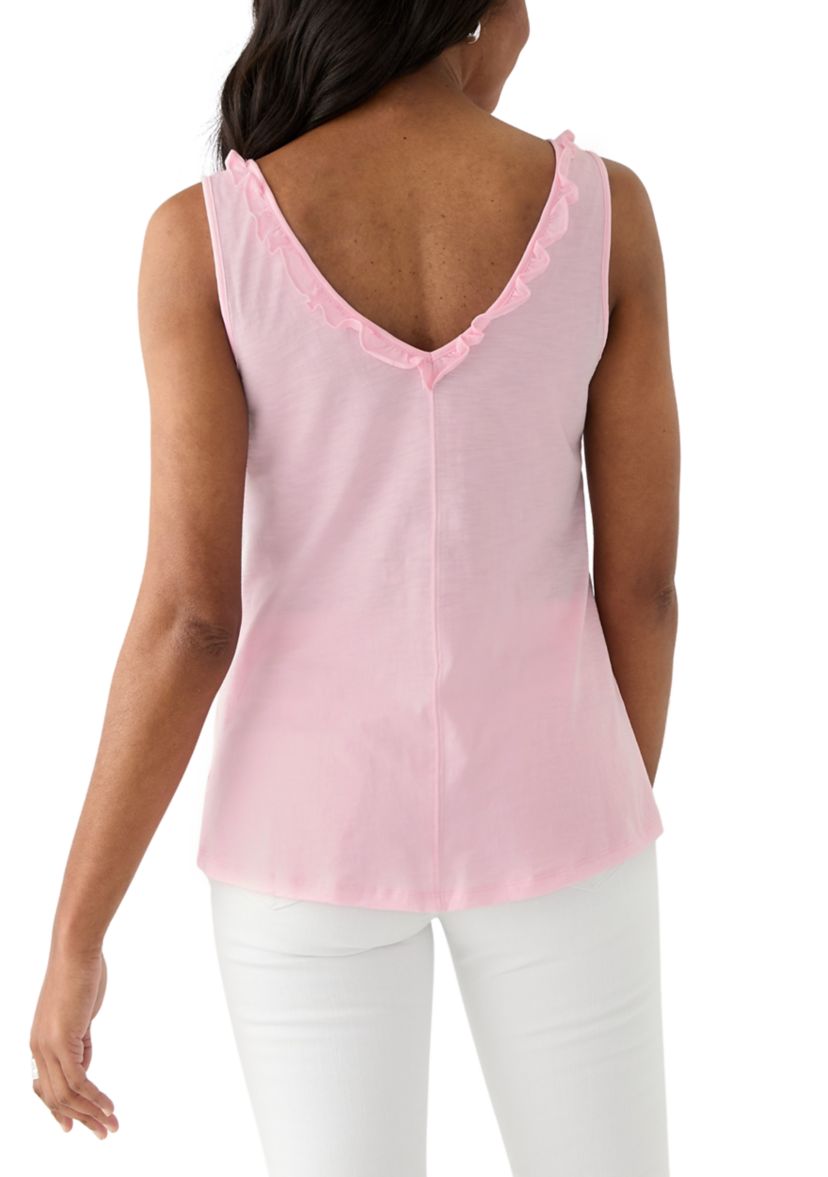 Womens Gigi Ruffle Tank Top 