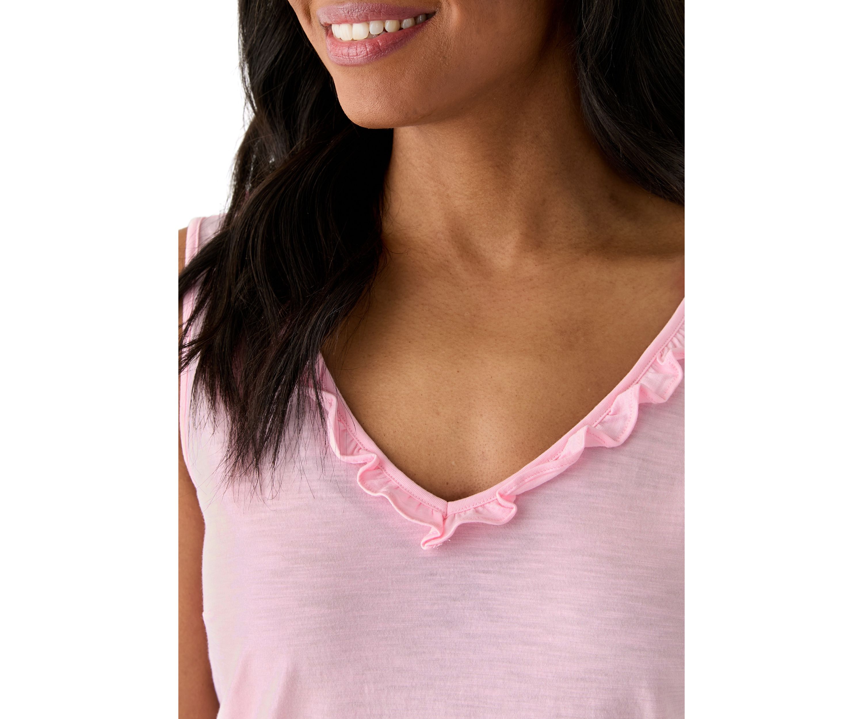 Womens Gigi Ruffle Tank Top 