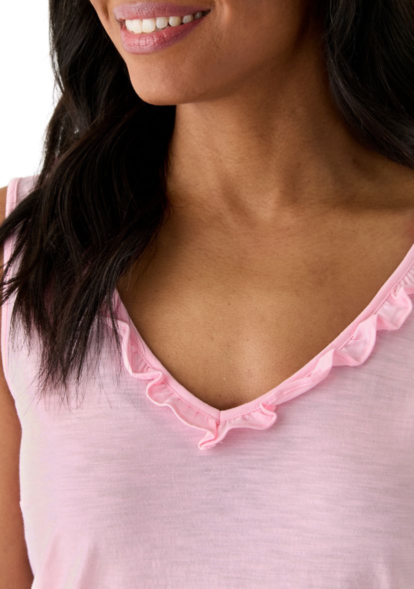 Womens Gigi Ruffle Tank Top 