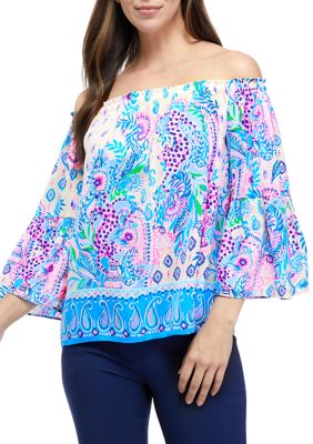 Lilly Pulitzer Women s Nevie Off the Shoulder Top belk