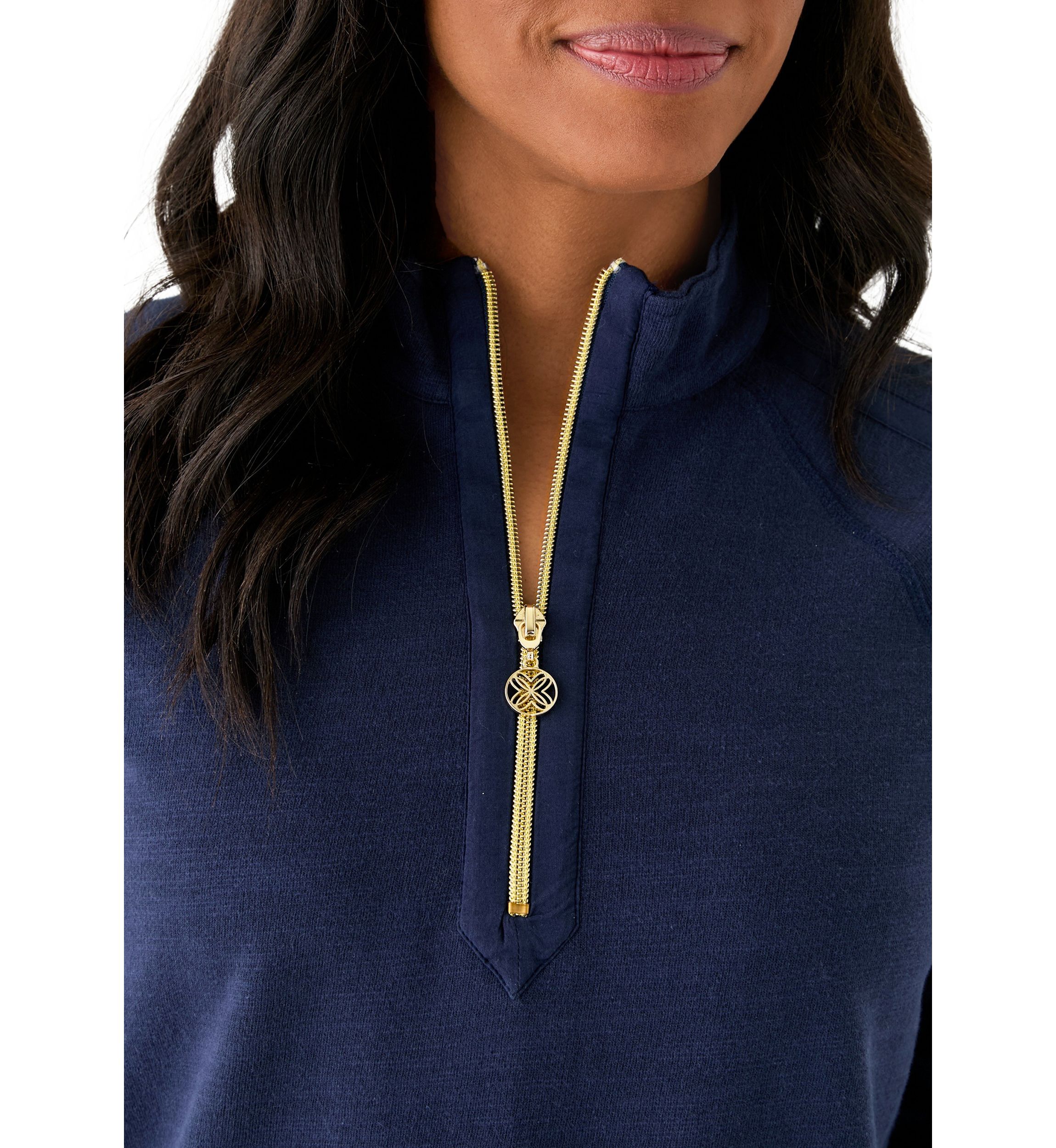 Womens Ashlee Half Zip Pullover Sweatshirt 