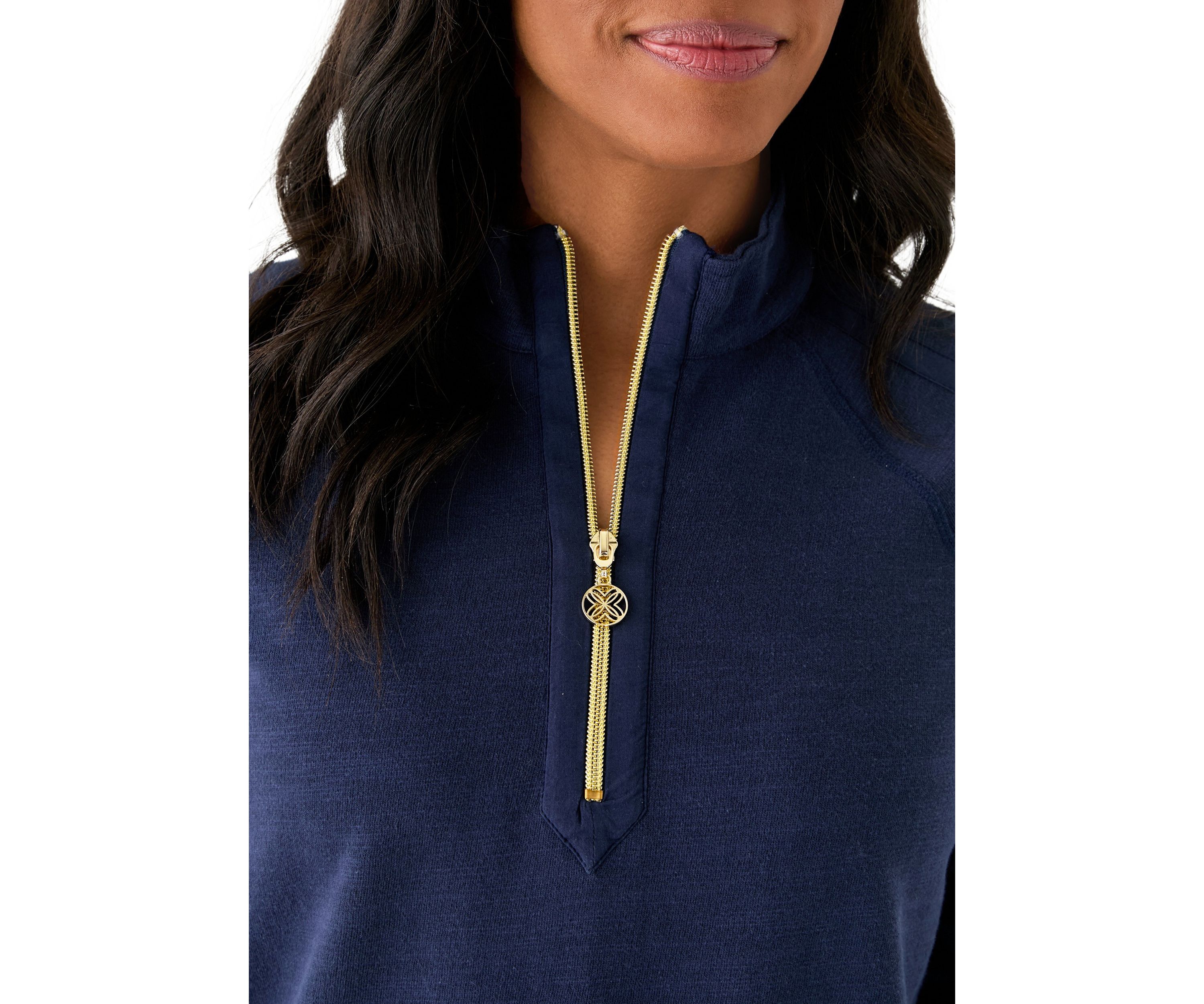 Womens Ashlee Half Zip Pullover Sweatshirt 