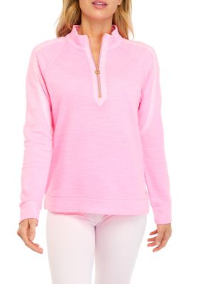 Pulling Heartstrings Black And Tan Striped Quarter Zip Pullover – Pink Lily