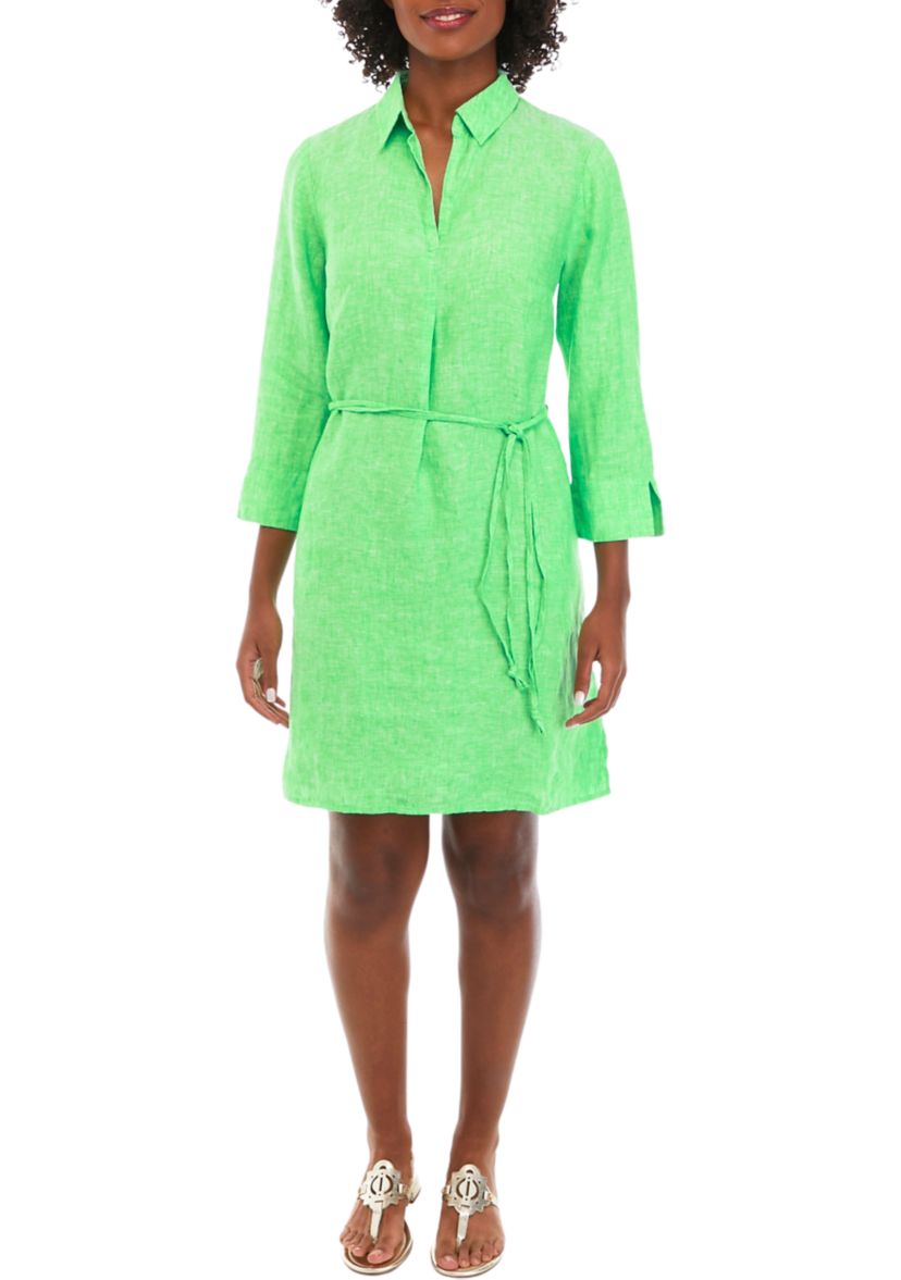 Womens Pilar Linen Tunic Dress