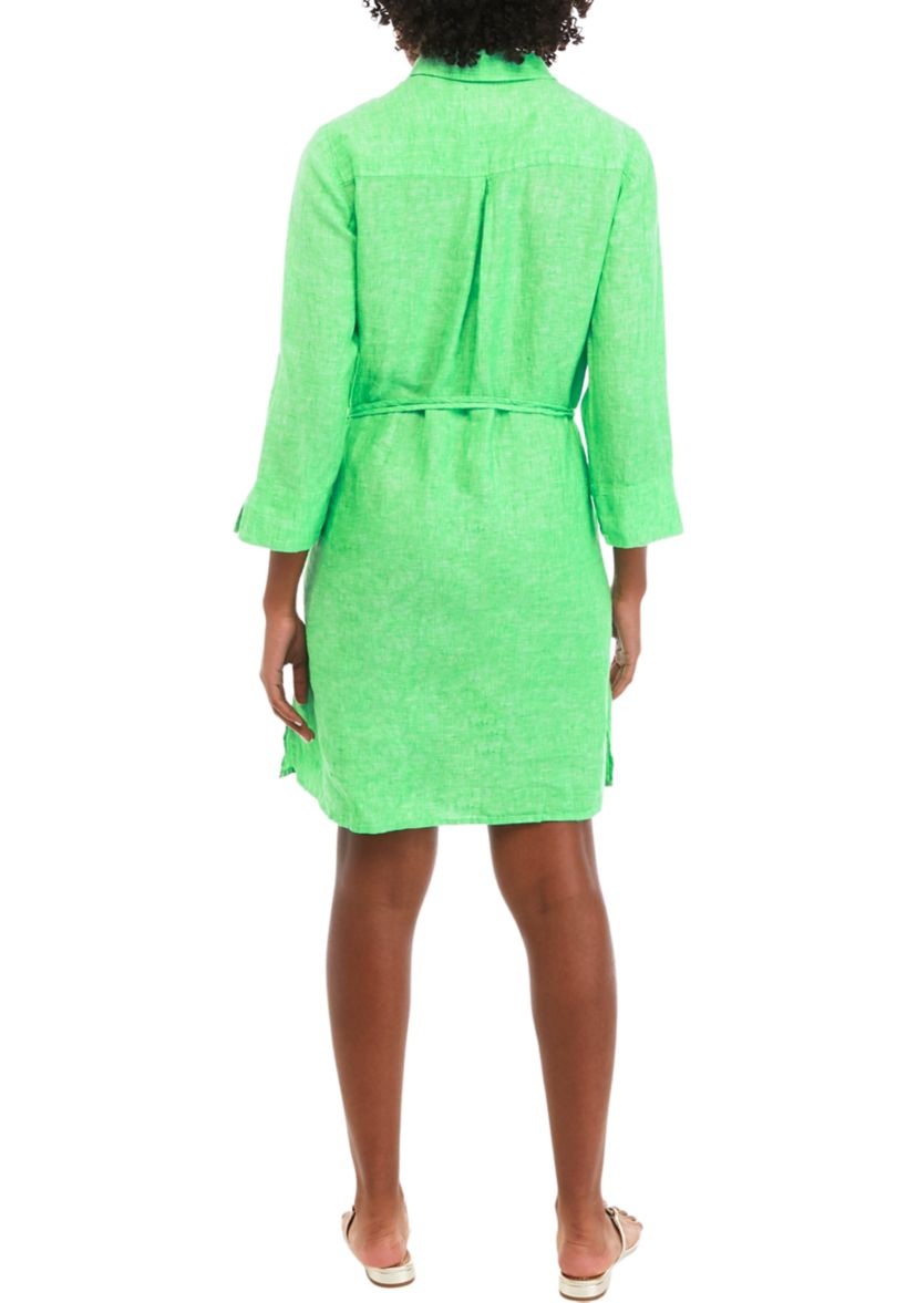 Womens Pilar Linen Tunic Dress