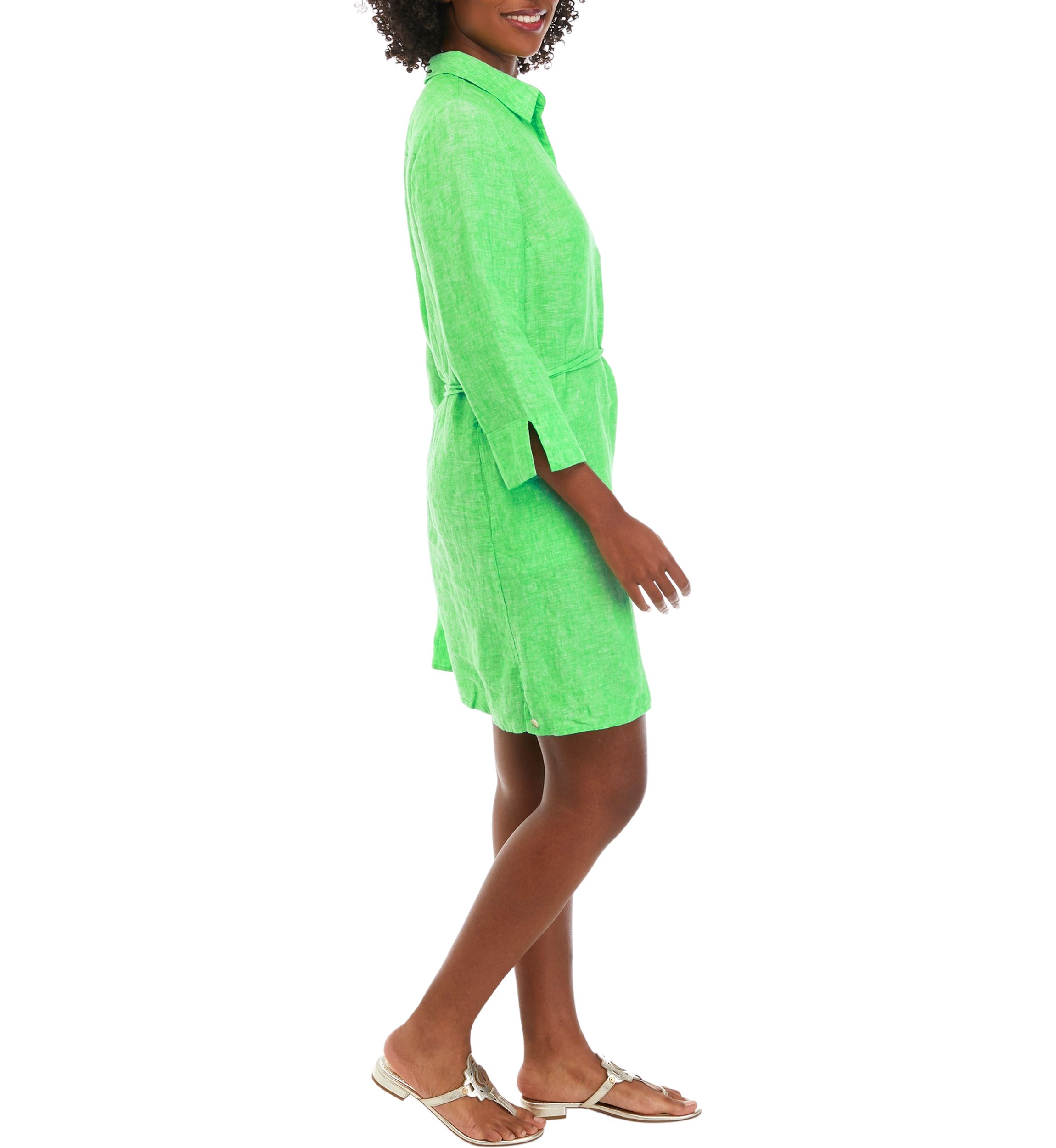 Womens Pilar Linen Tunic Dress