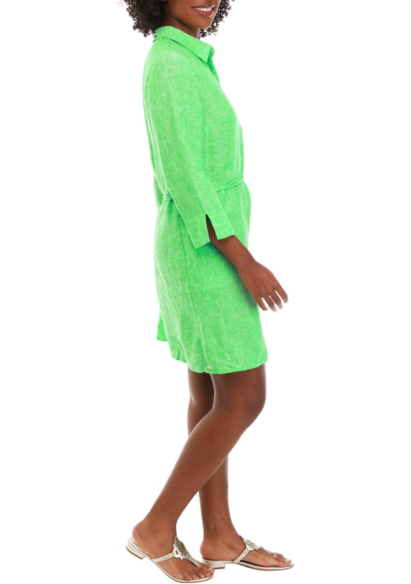 Womens Pilar Linen Tunic Dress