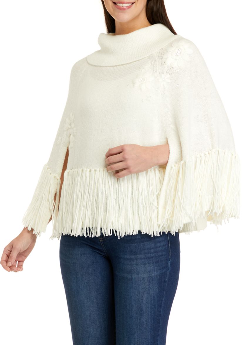 Womens Kip Fringe Poncho