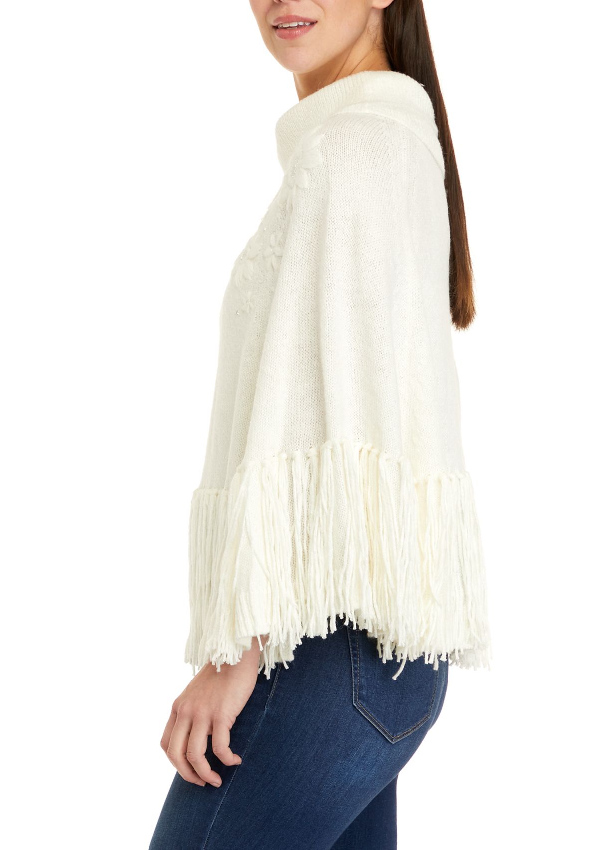 Womens Kip Fringe Poncho