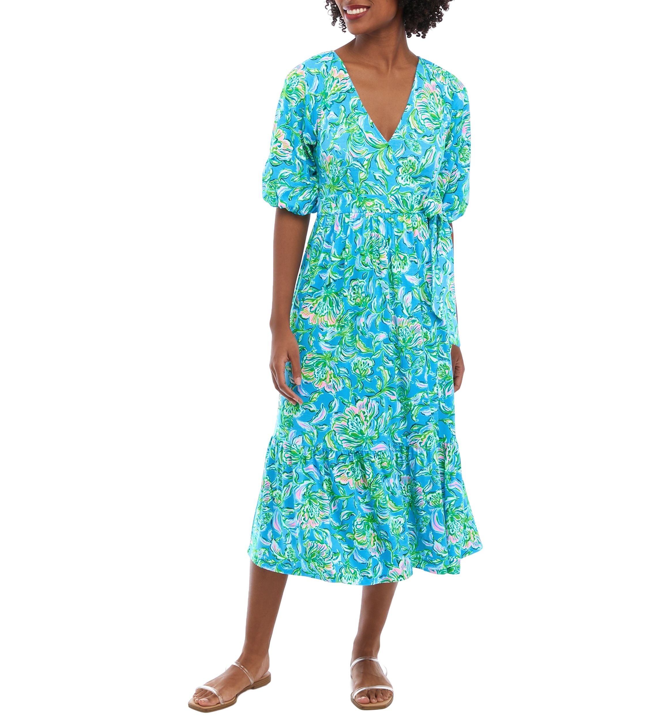 Womens Brantley Knit Wrap Dress